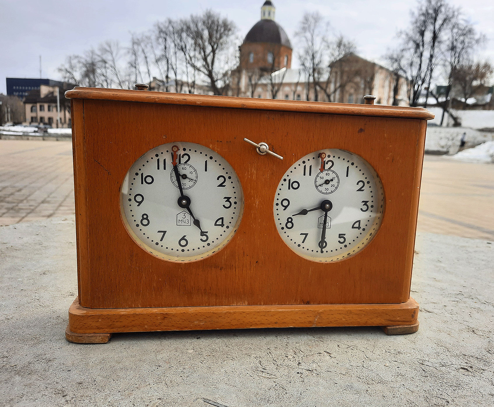 Soviet wooden chess clock 1950s vintage Old Russian chess Inspire