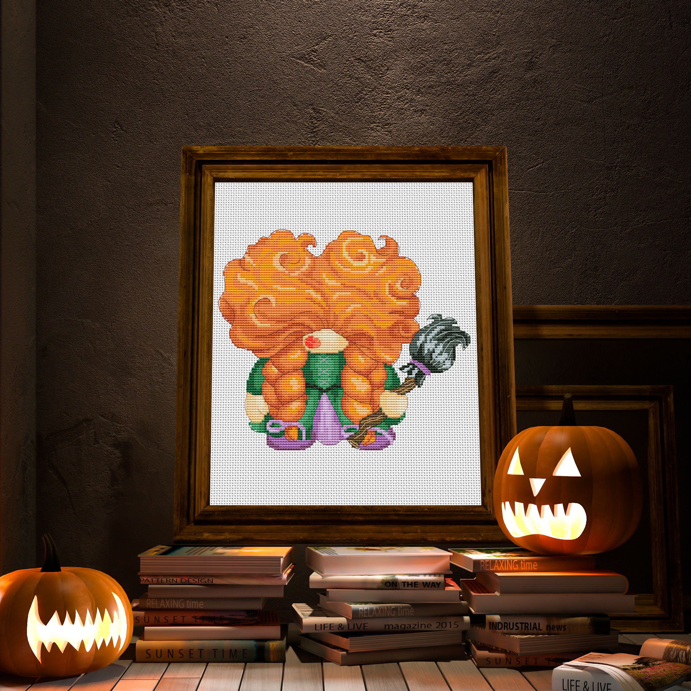 Witch Cross stitch pattern Halloween cross stitch Witch c Inspire