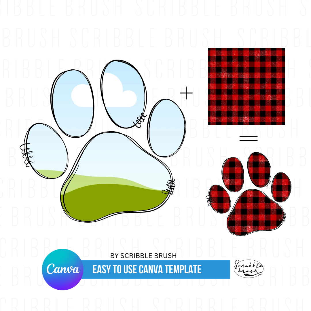 Add Your Own Pattern Dog Paw Print Canva Photo Frame Customi Inspire add-your-own-pattern-dog-paw-print-canva-photo-frame-customi-inspire