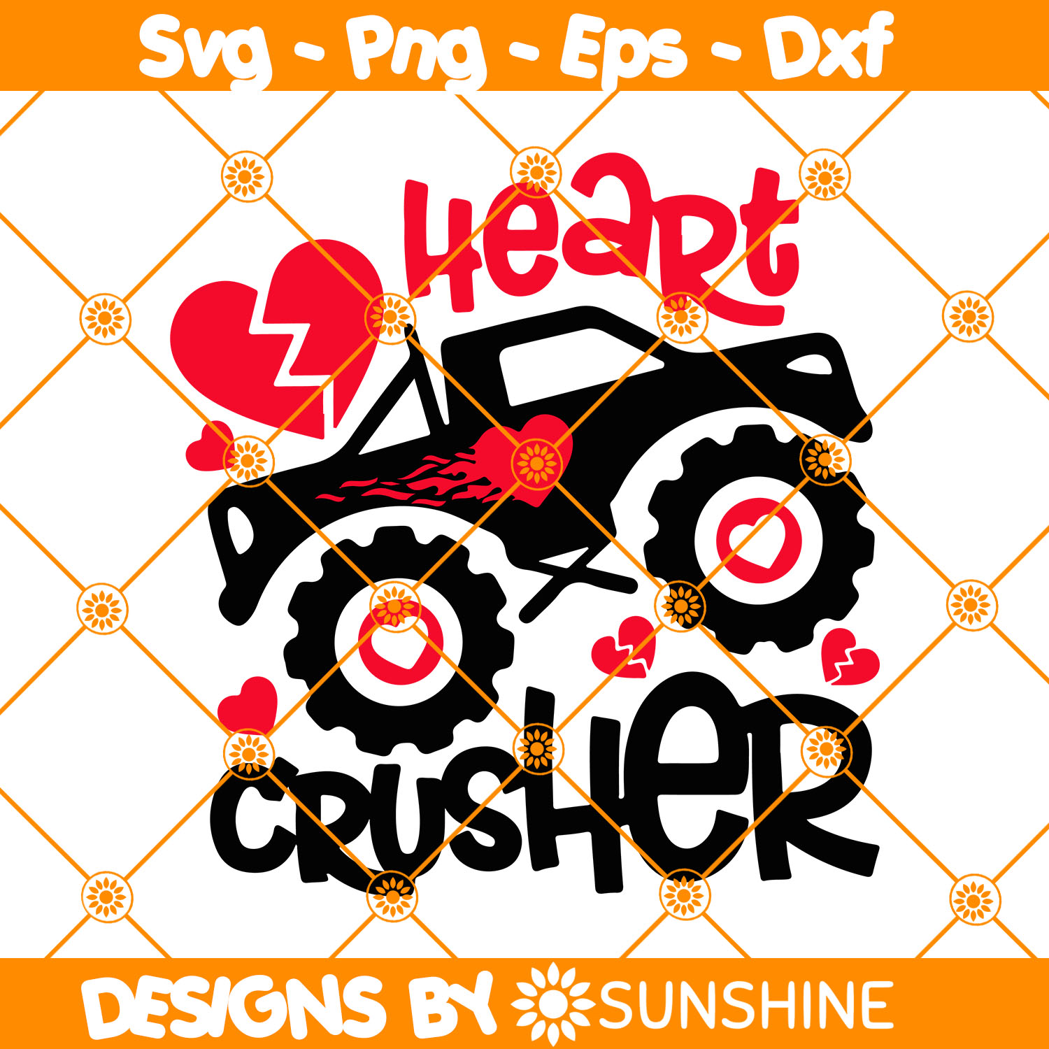 Heart Crusher svg, Valentines Day svg, Valentine Monster Tru - Inspire