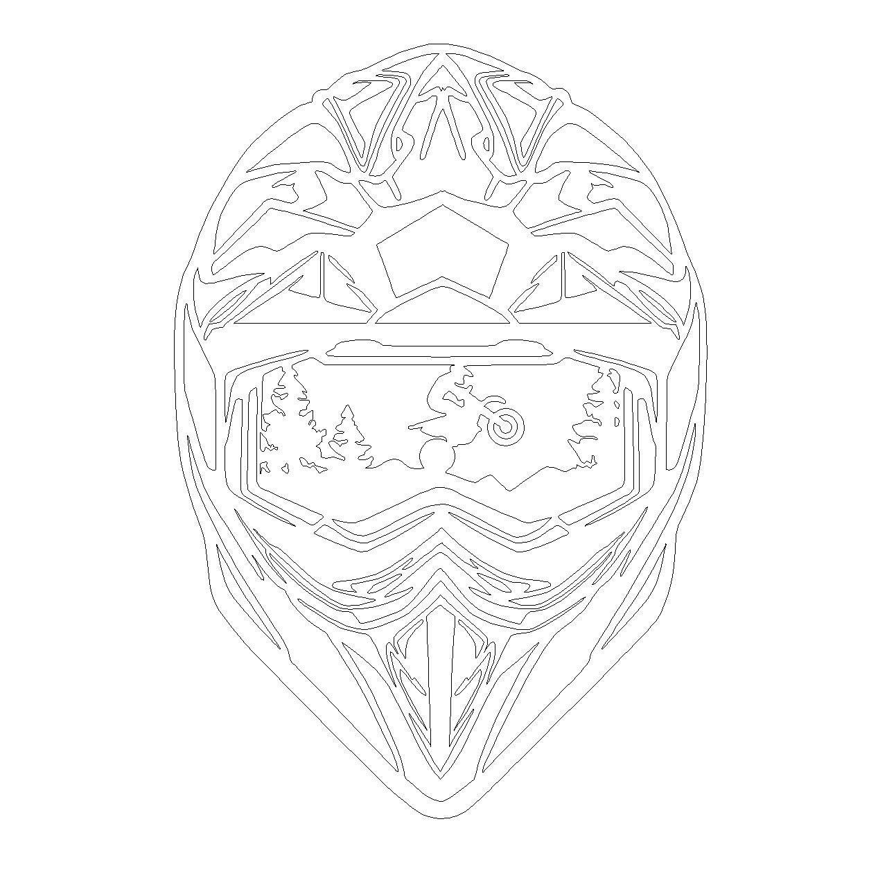 Helmet bike DXF File | Inspire Uplift