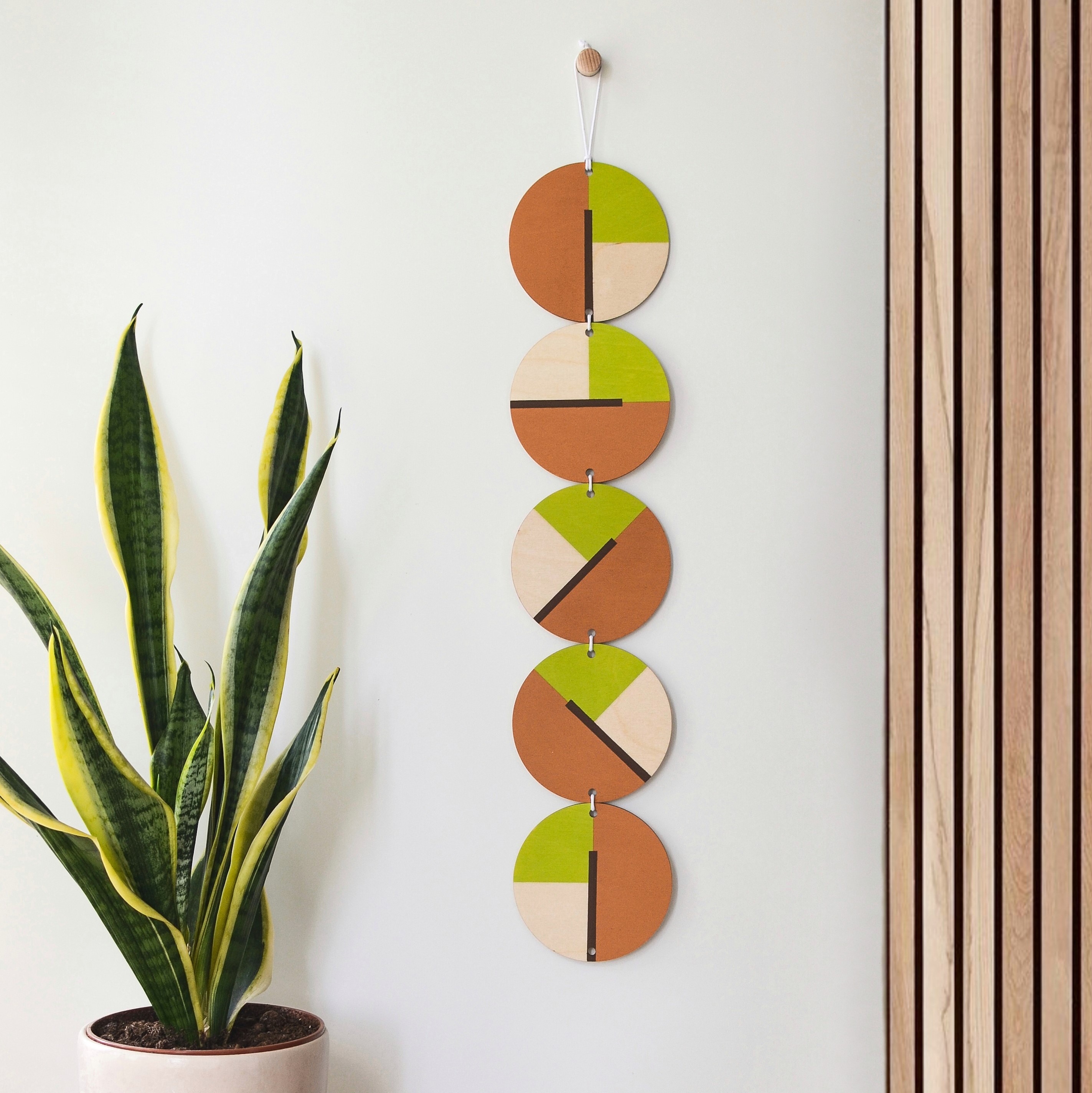 Modern Wall Hanging, Long Vertical Wall Hanging, Terracotta Inspire