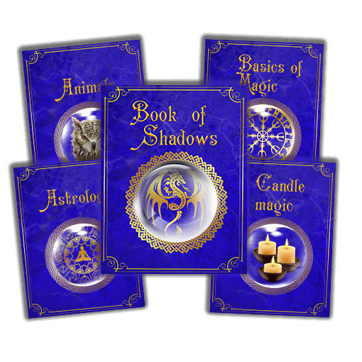 Book of Shadows Cover and Title Pages, Grimoire Cover, Print - Inspire ...