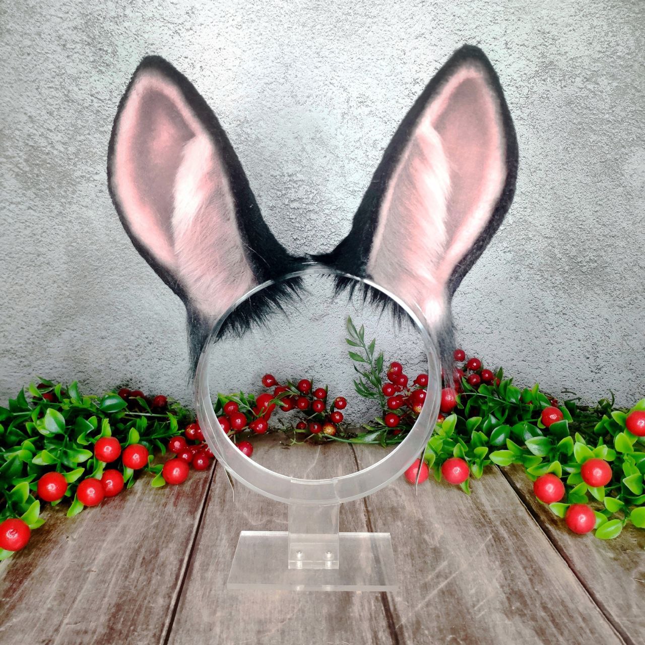 Black Mini Bunny Ears Headband - Inspire Uplift