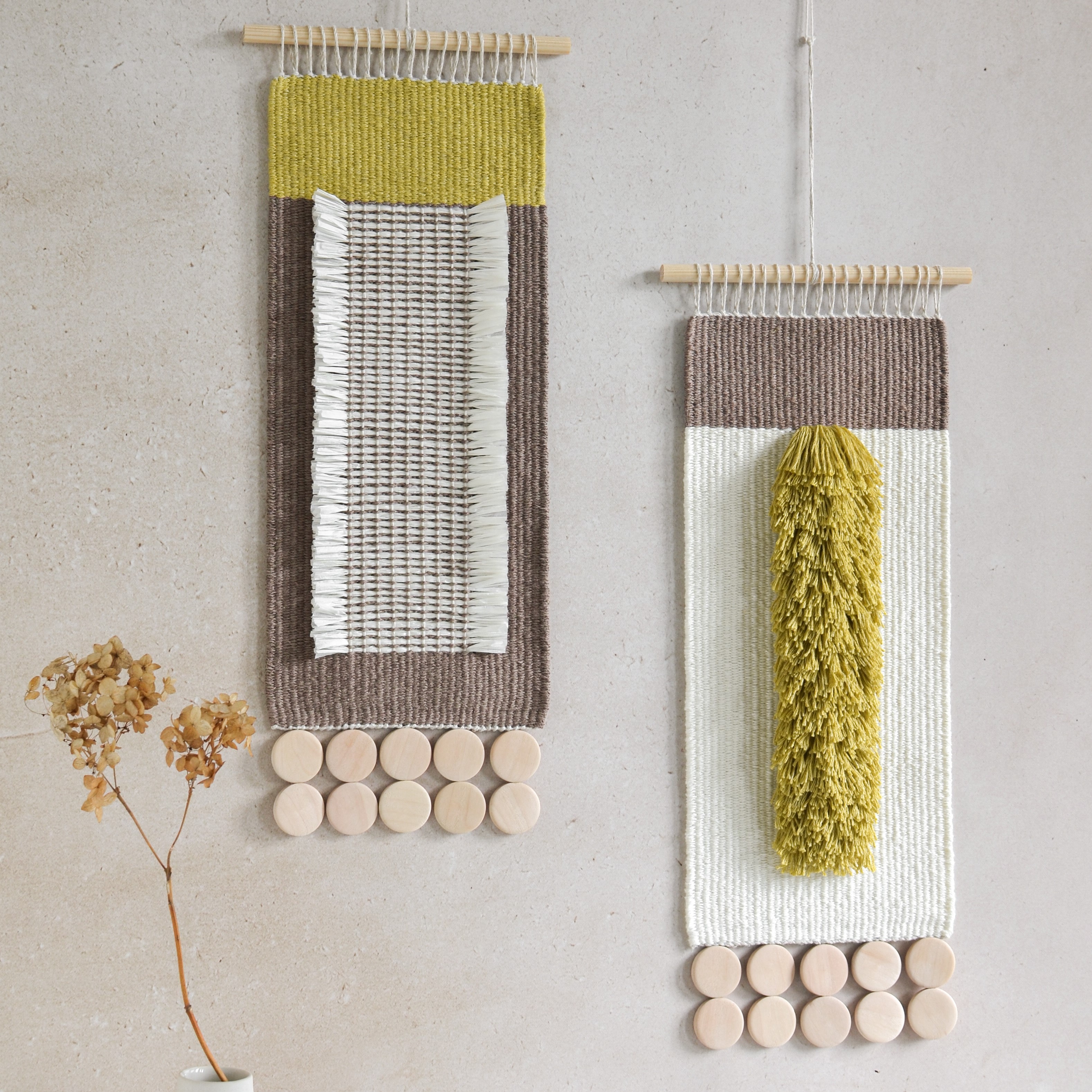 Textured Woven Wall Hanging, Japandi Decor, Raffia Tapestry - Inspire ...