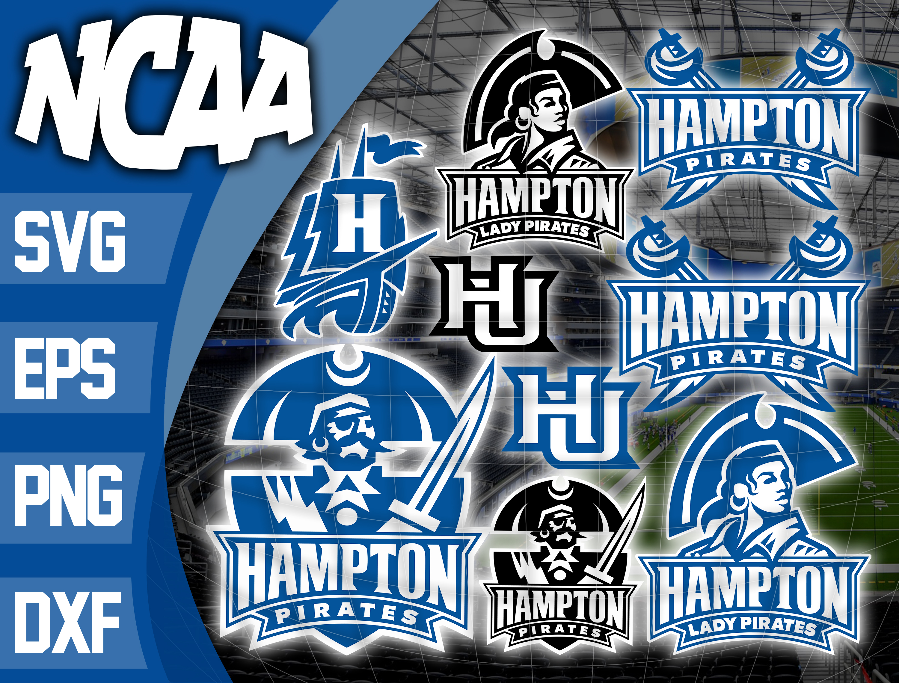 Hampton Pirates SVG bundle , NCAA svg, logo NCAA bundle svg | Inspire ...