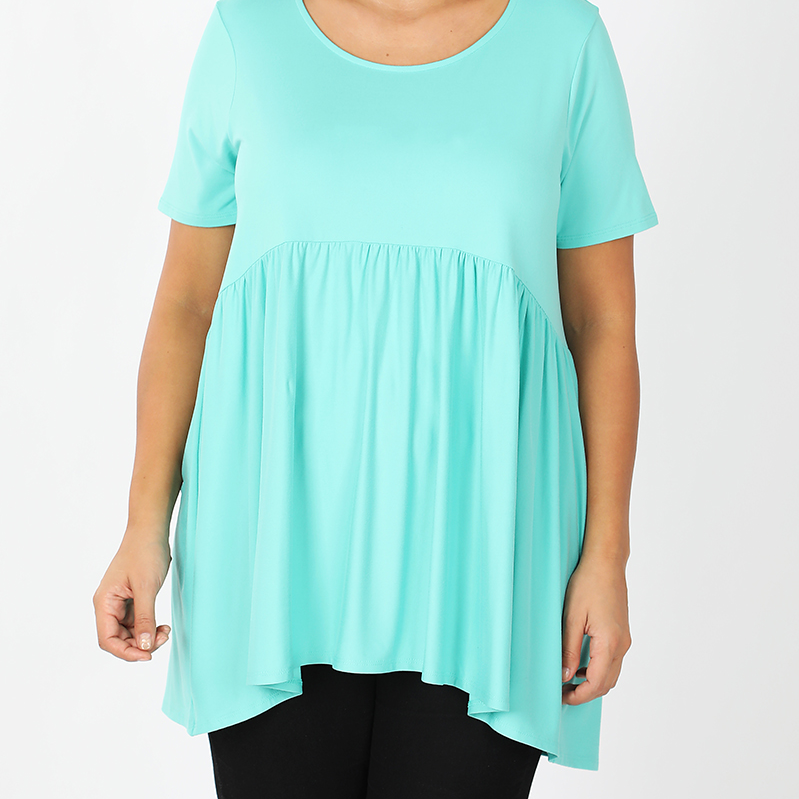 Plus Size Baby Doll Top Inspire Uplift