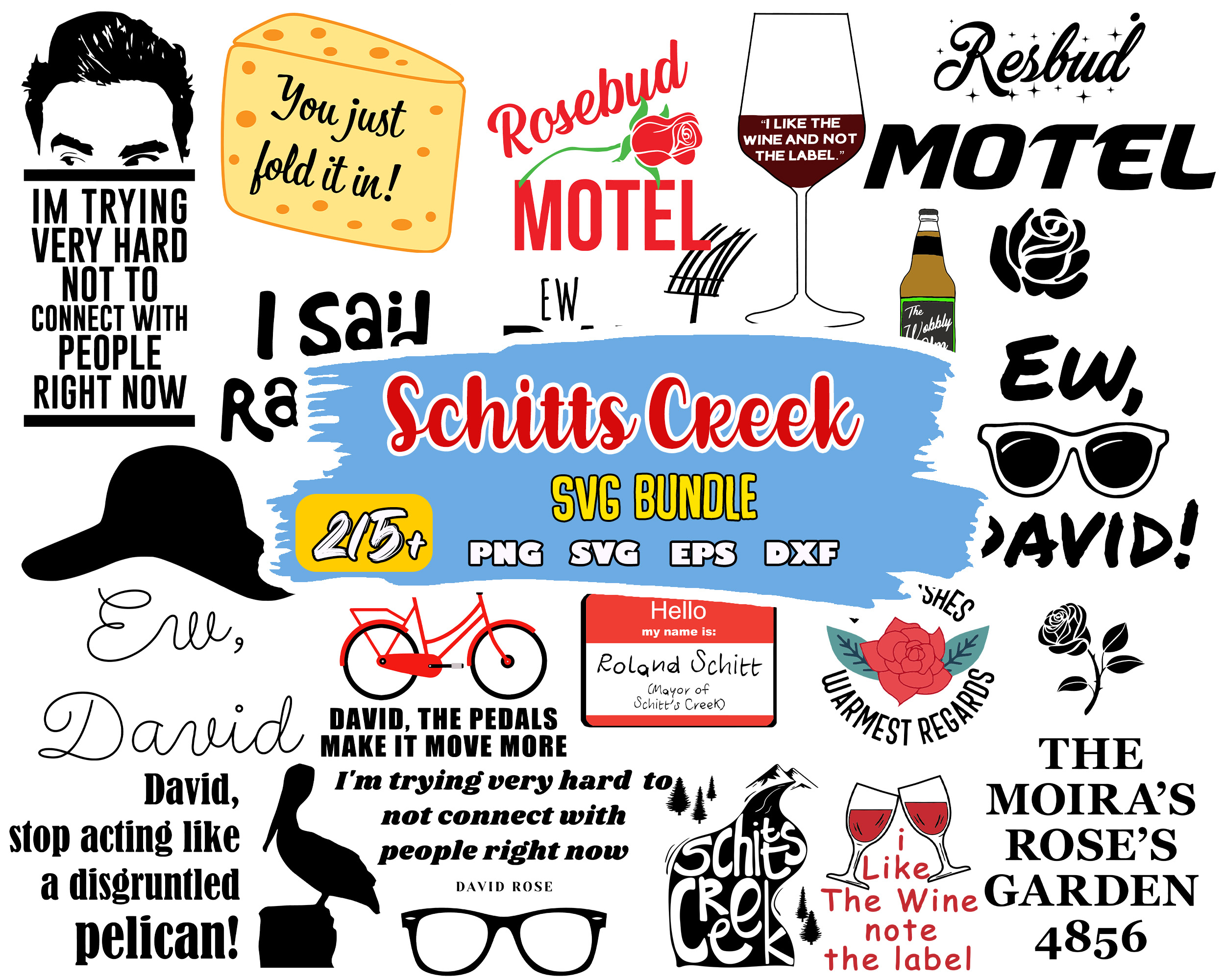 Schitts Creek Svg png bundle, Schitts Creek Quotes Svg File Inspire