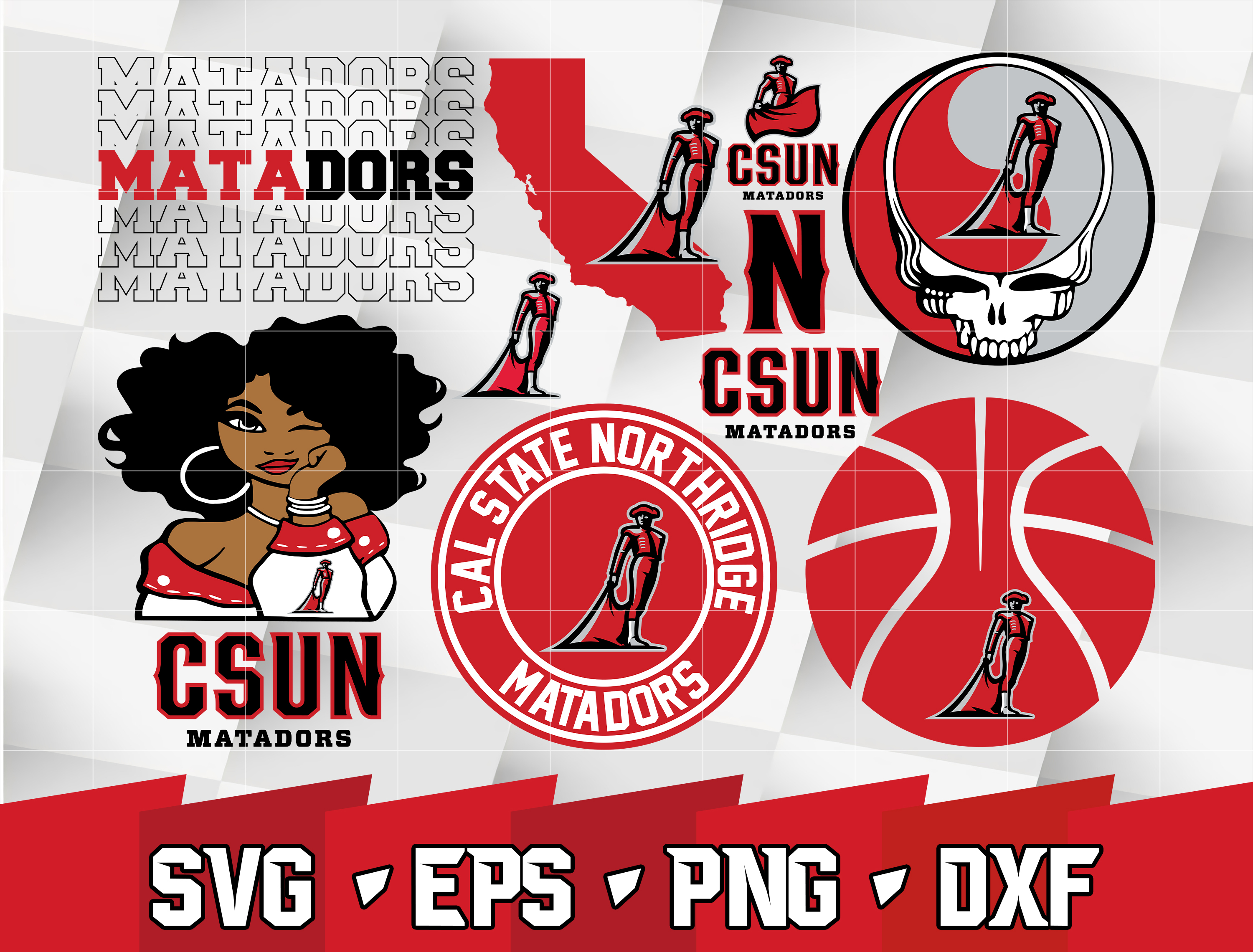 Cal State Northridge Matadors SVG Bundle NCAA Svg Logo NC Inspire 