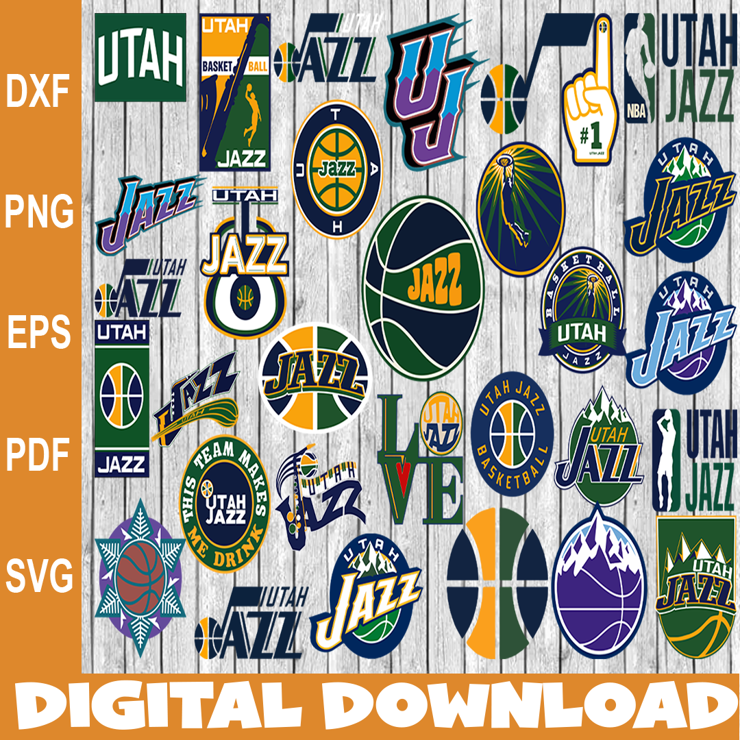 Bundle 31 Files Utah Jazz Basketball Team svg, Utah Jazz svg Inspire