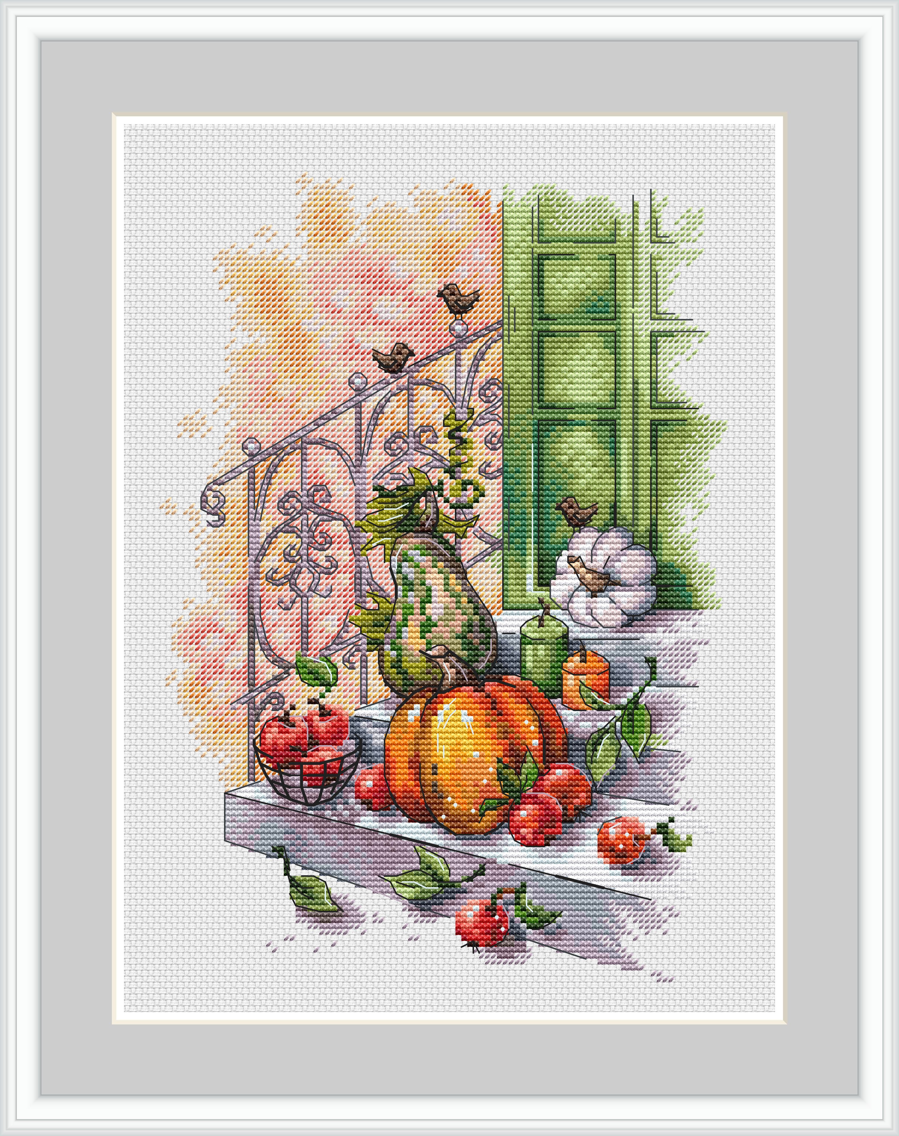 Stictch Fall Fall Cross Stitch Pattern Autumn Cross Stitch Pattern Pumpki | Inspire ...