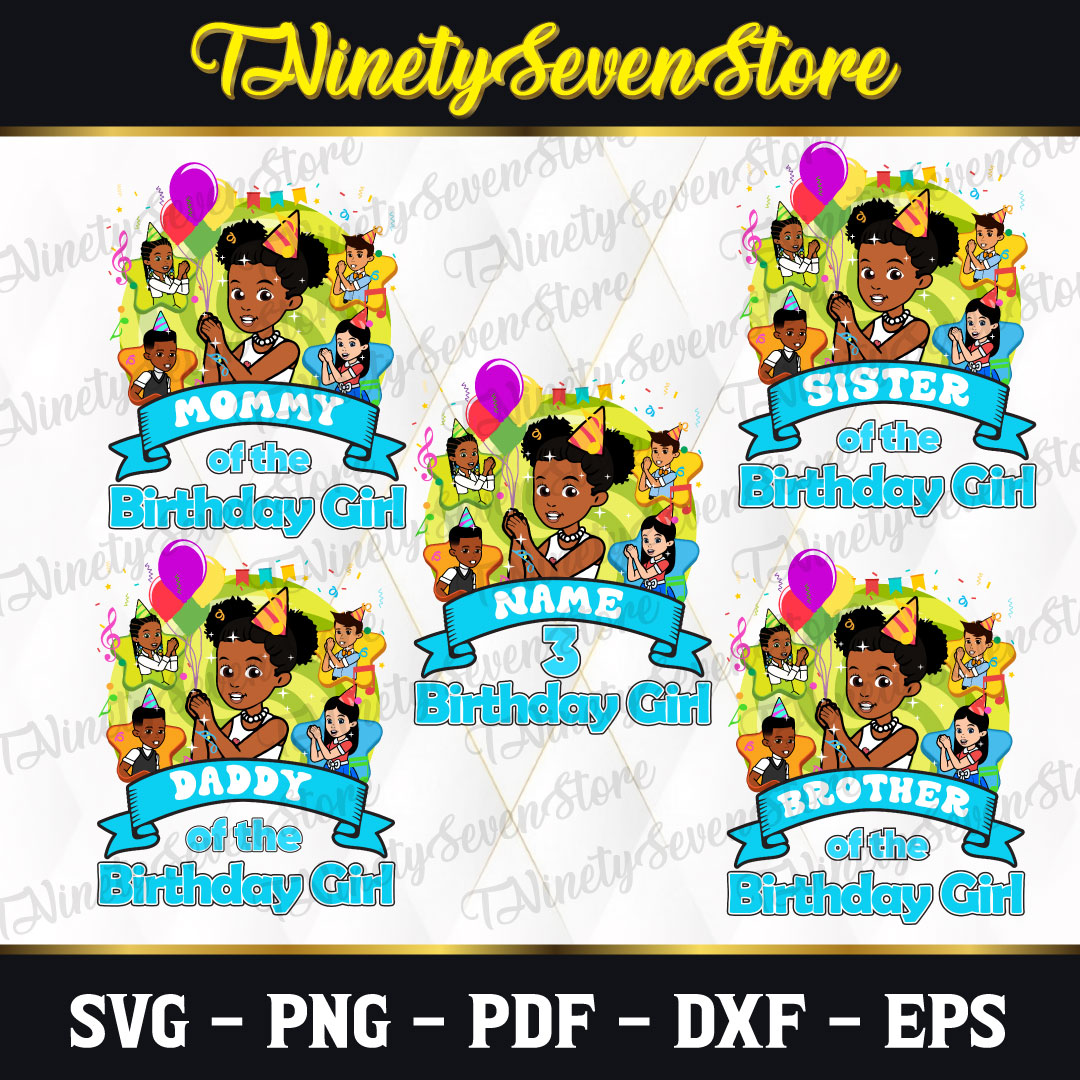 Family Of Birthday Girl Svg, Gracies Corner Birthday Svg, Gr Inspire