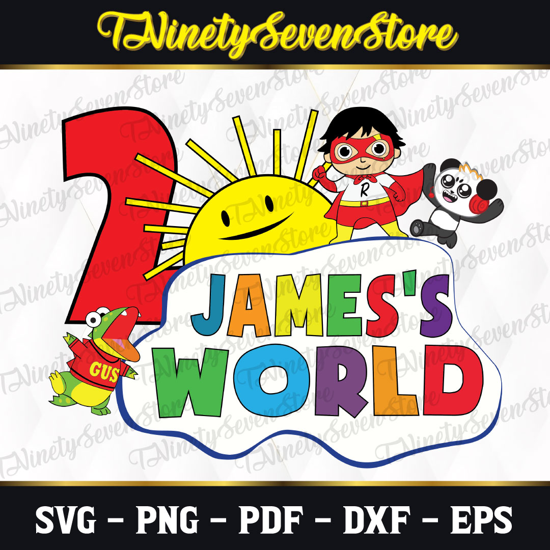 Personalized name svg, Ryans World Custom, Child Name Person Inspire Uplift