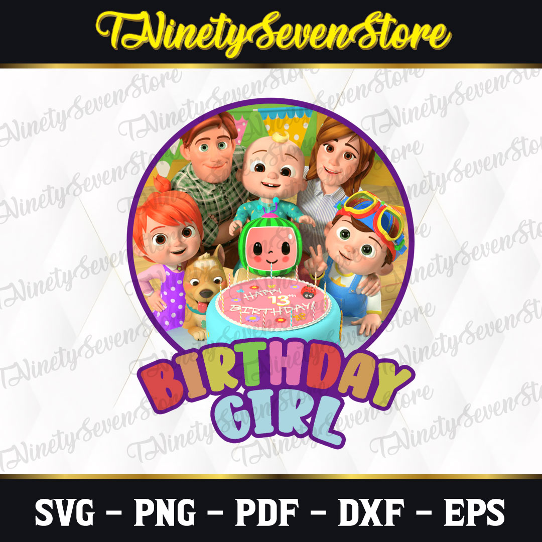 Cocomelon Birthday Cake Topper Printable Cake Topper Birthda