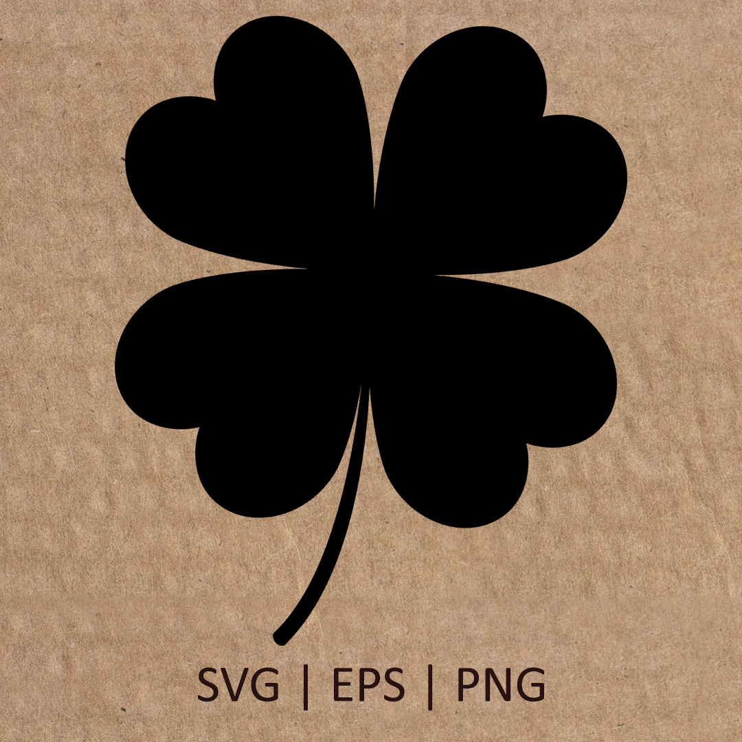 Four Leaf Clover Svg | St Patrick's Day SVG | Big Clover PNG