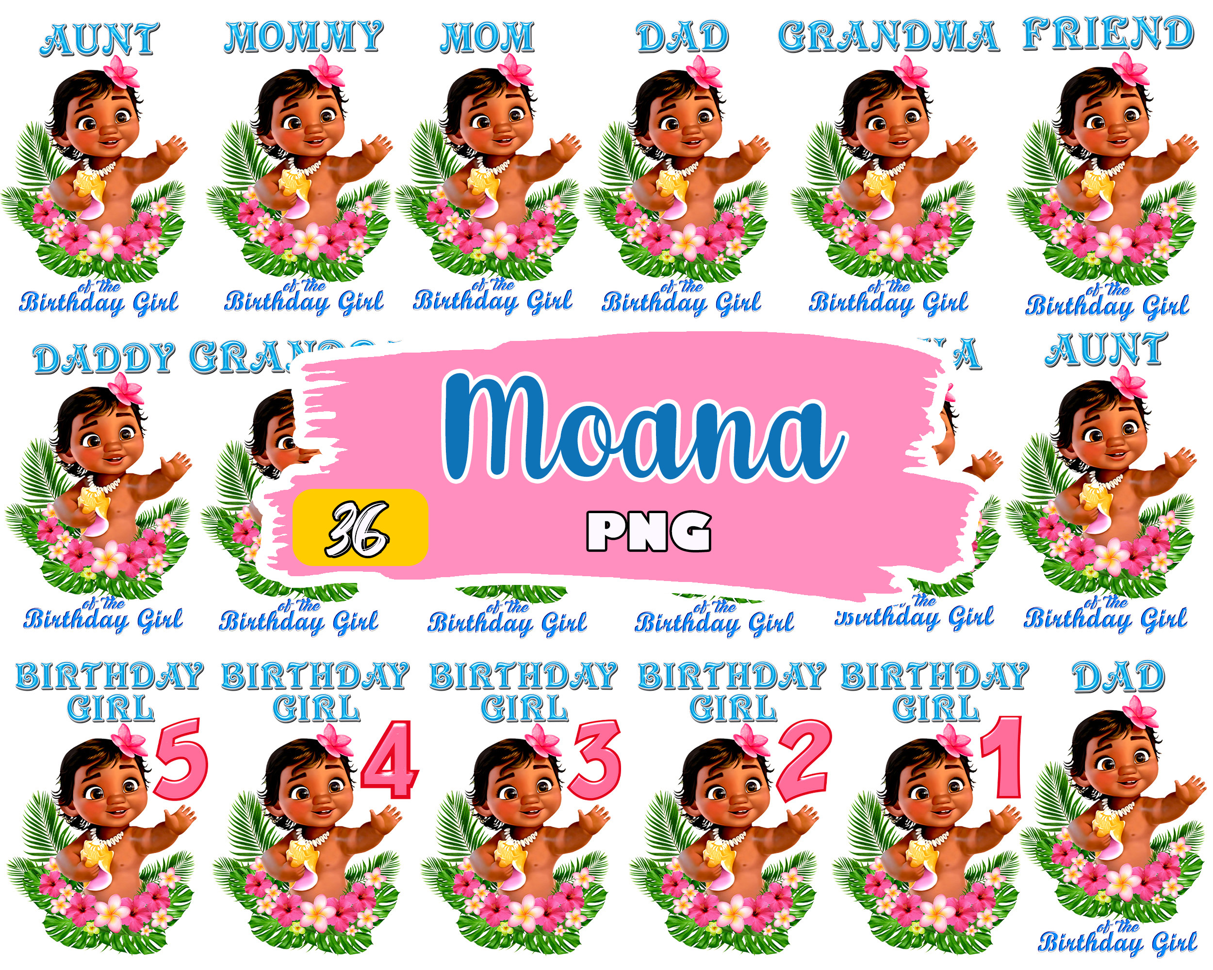 Moana PNG, Moana Clipart, Moana Digital Paper, Moana Baby Bi | Inspire ...