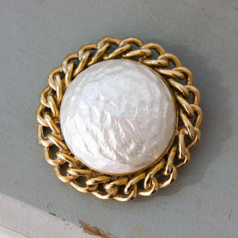 Large baroque pearl brooch Sarah Coventry brooch Inspire Uplift