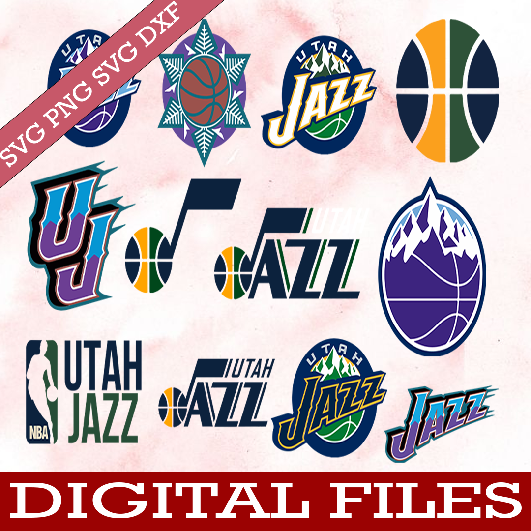 Bundle 12 Files Utah Jazz Basketball Team svg, Utah Jazz svg Inspire
