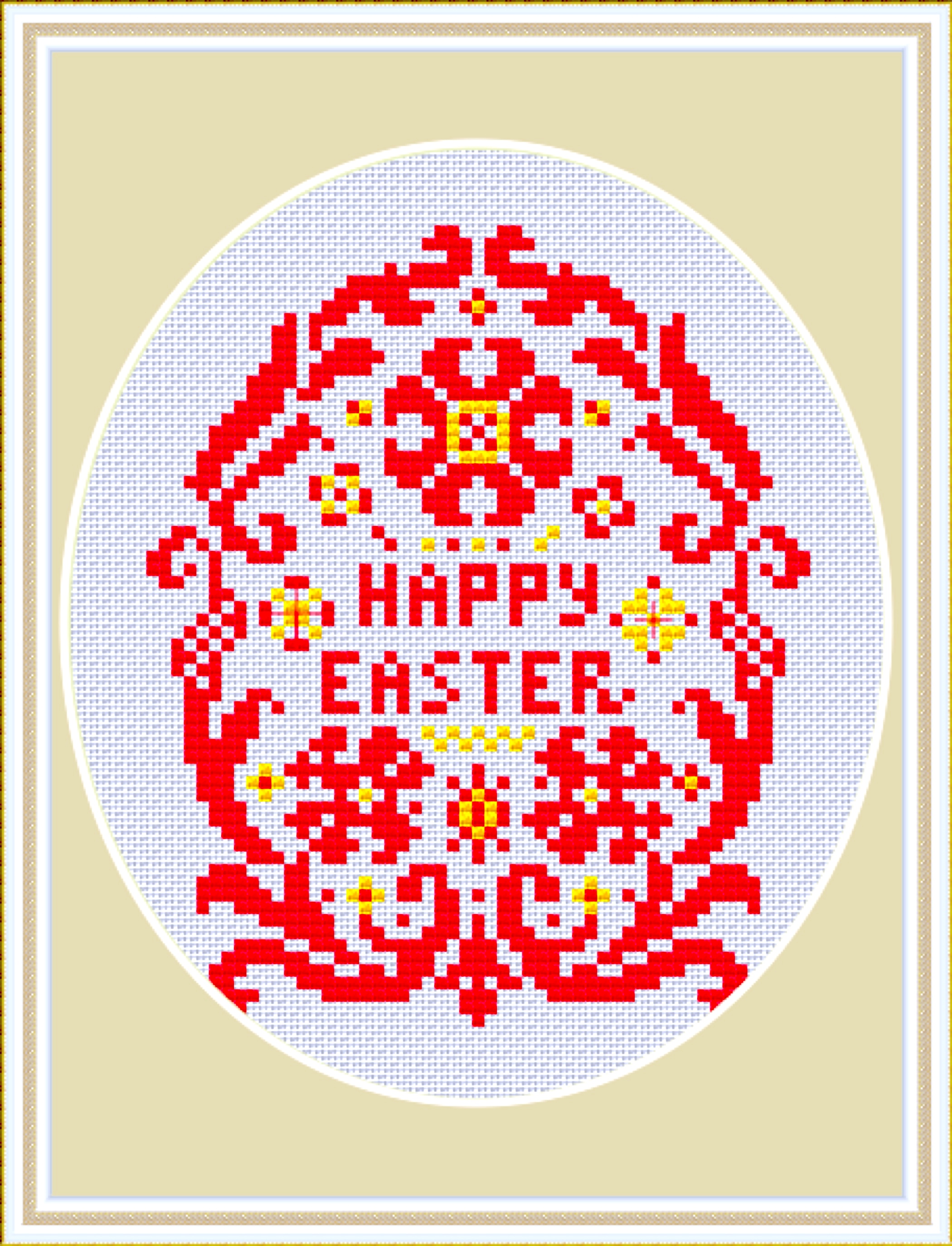 ORNAMENTAL EASTER EGG cross stitch pattern PDF by CrossStitc - Inspire ...