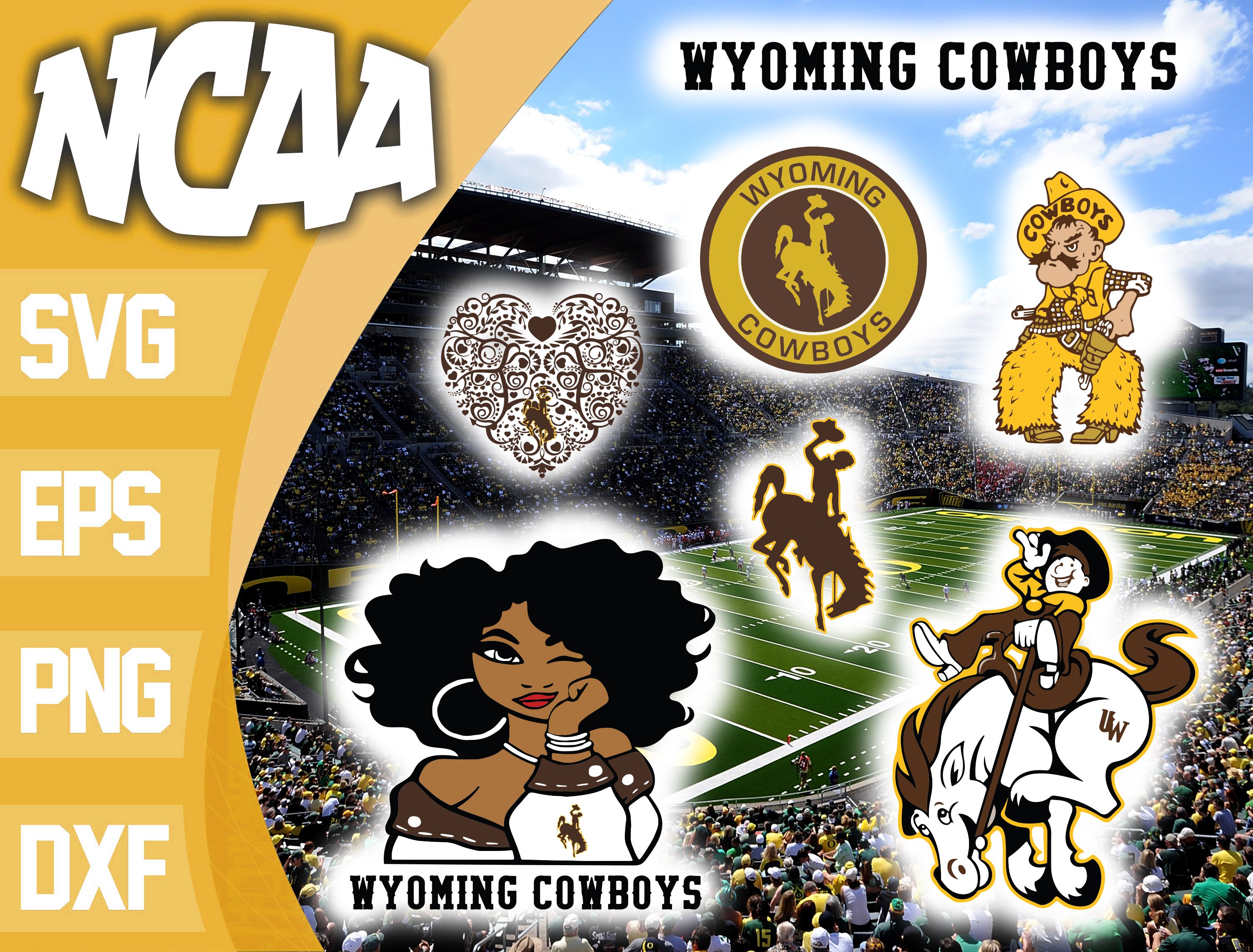 Wyoming Cowboys SVG bundle , NCAA svg, NCAA bundle svg eps d Inspire