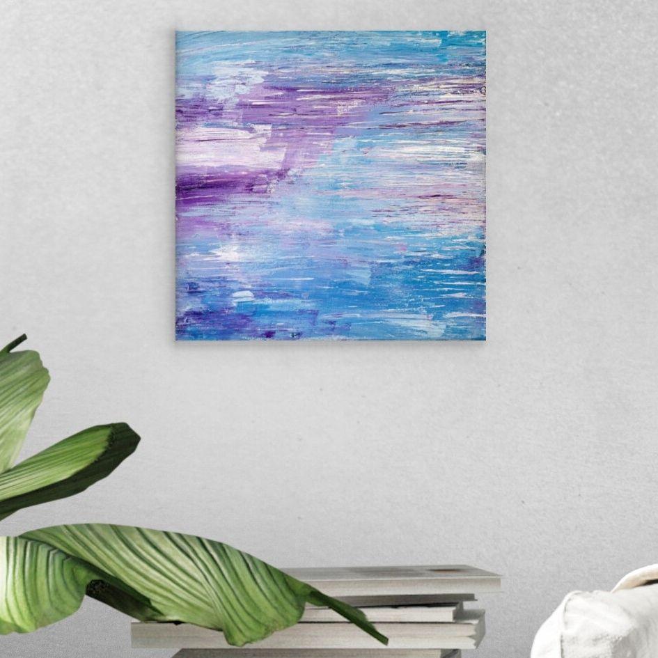 Blue sky abstraction wall decor Abstract sea ocean painting | Inspire ...