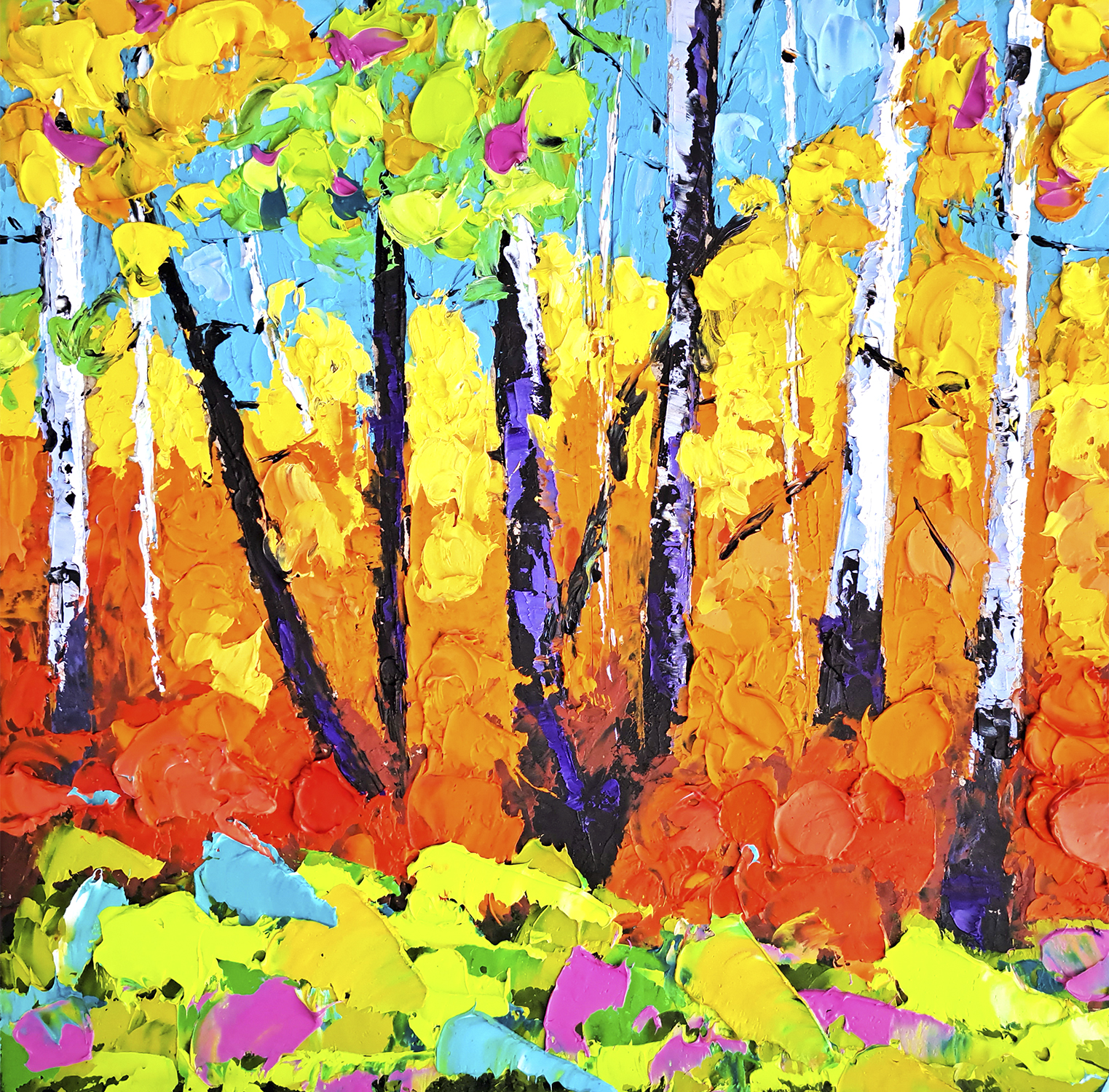 Birch Trees Painting Aspen Original Art Landscape Oil Painti | Inspire ...
