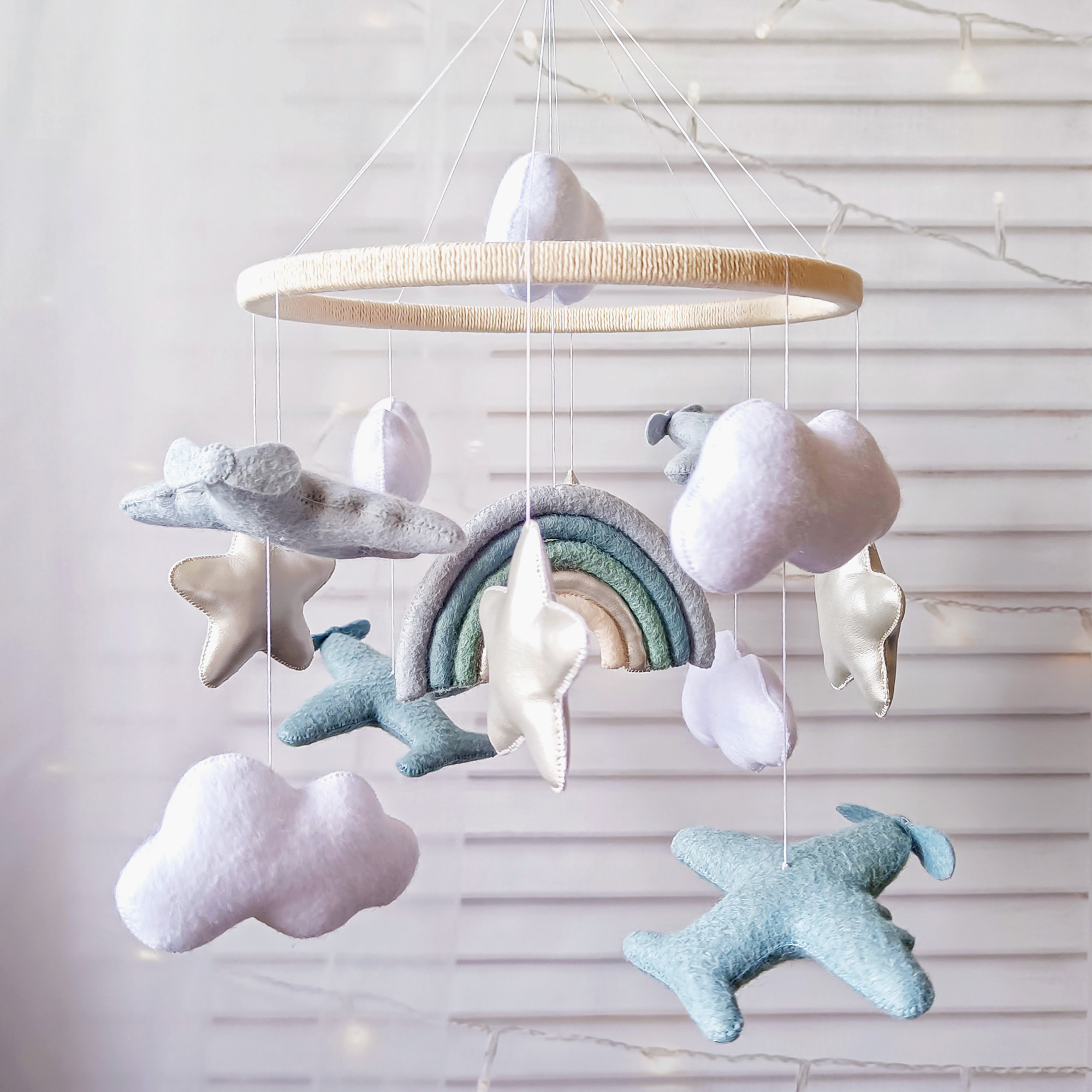 Baby mobile for boy nursery, Airplane baby mobile, Baby crib Inspire Uplift