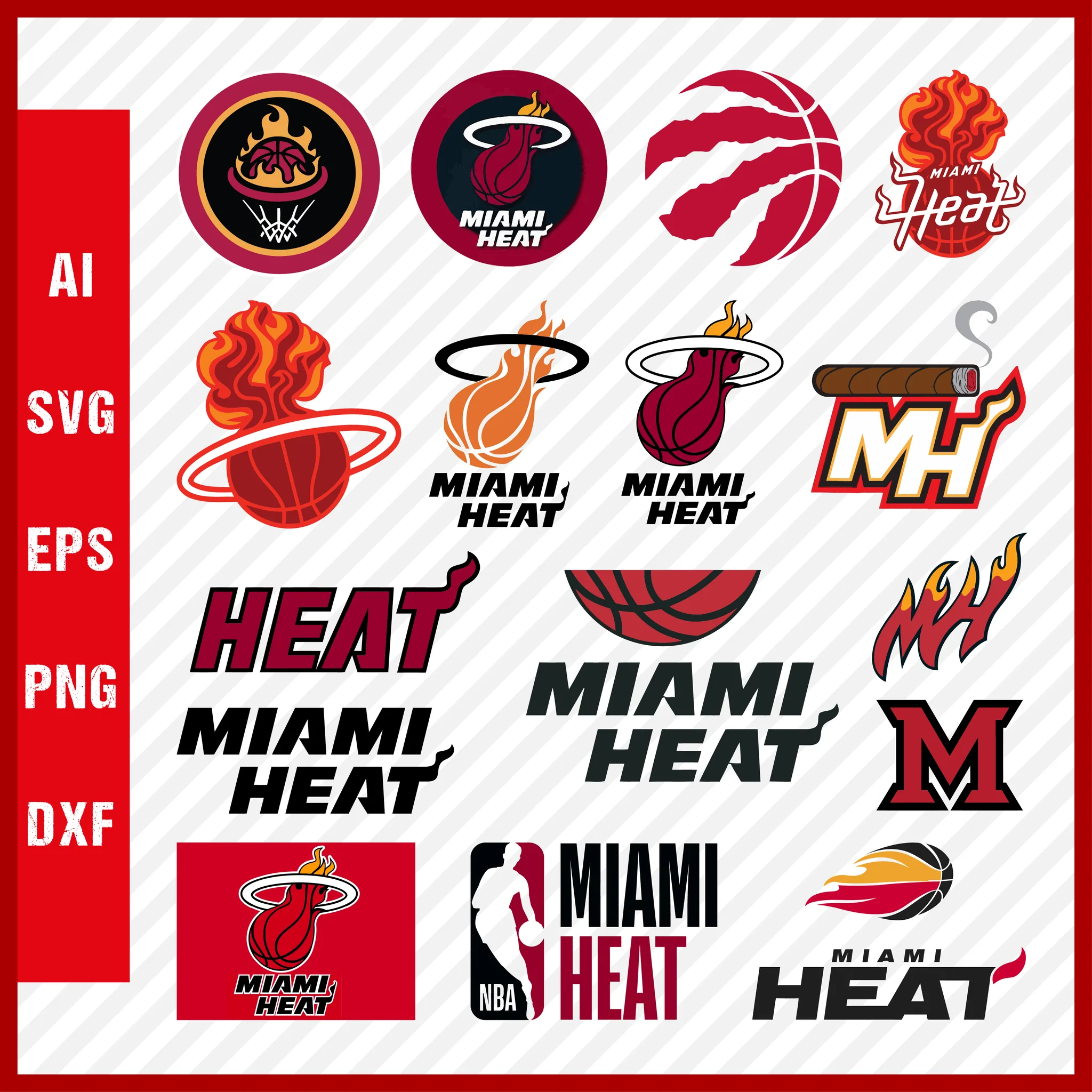 Miami Heat Logo SVG Miami Heat SVG Cut Files PNG Logo Inspire Uplift