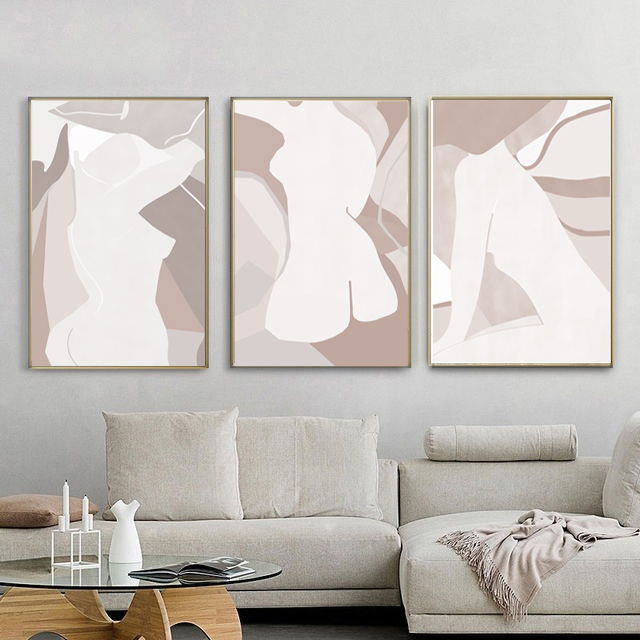 Women Painting Abstract Print Female Print Set of 3 Prints P - Inspire ...