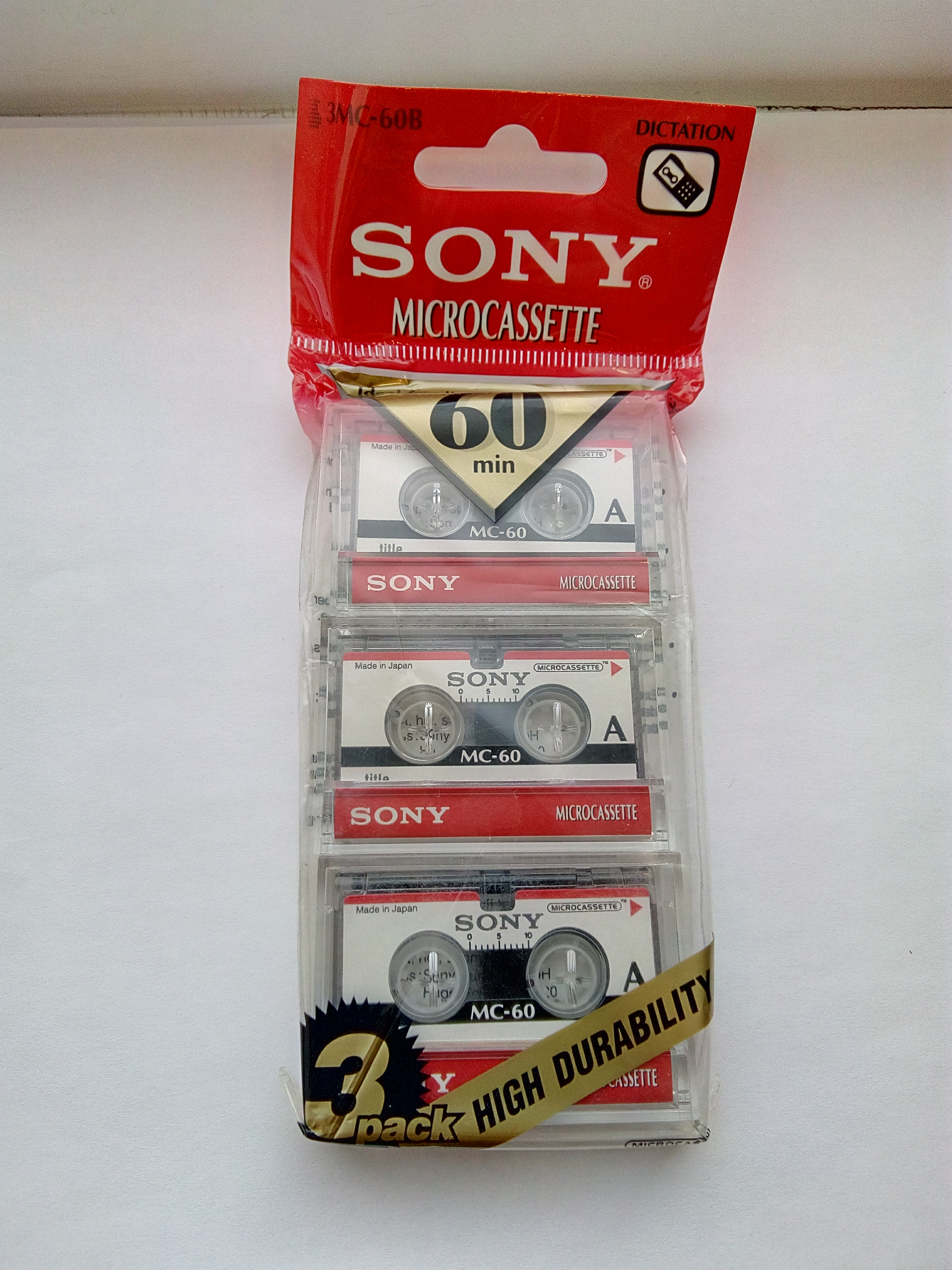 Sony Microcassette 60 Min – Confezione Da 3 Nastri, Argento, Per Registratori Portatili E Segreterie Telefoniche