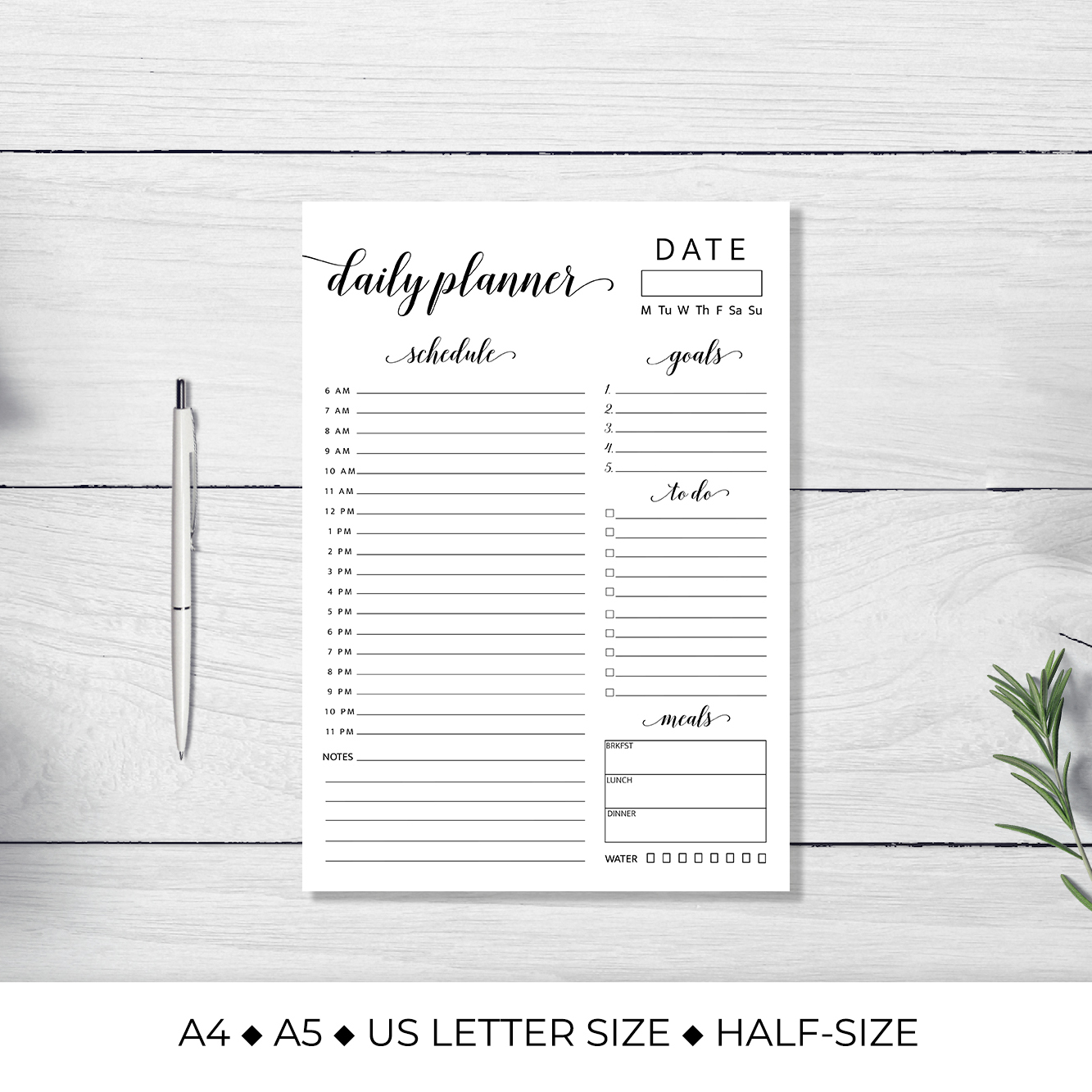 Daily Planner Page. Planner inserts Printable | Inspire Uplift daily-planner-page-planner-inserts-printable-inspire-uplift