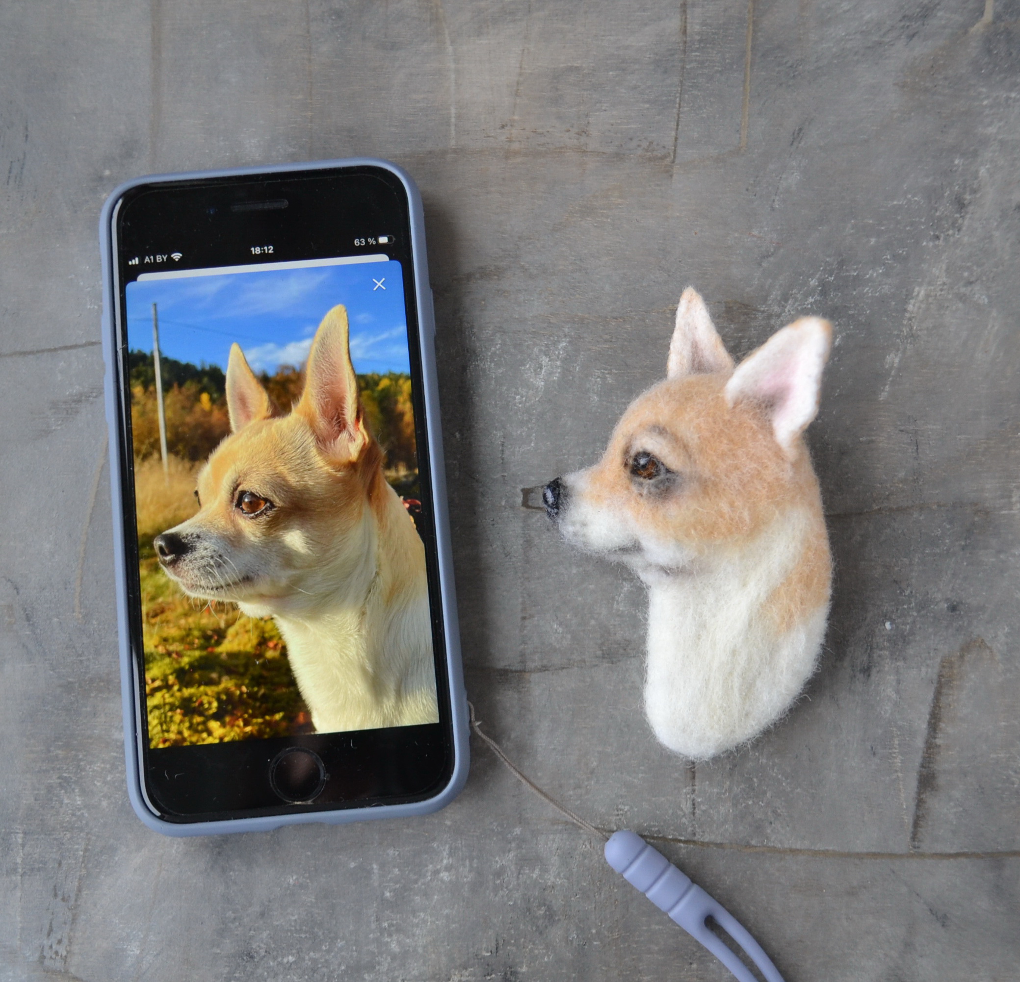 Custom dog portrait pin from photo Handmade needle felted pe - Inspire ...