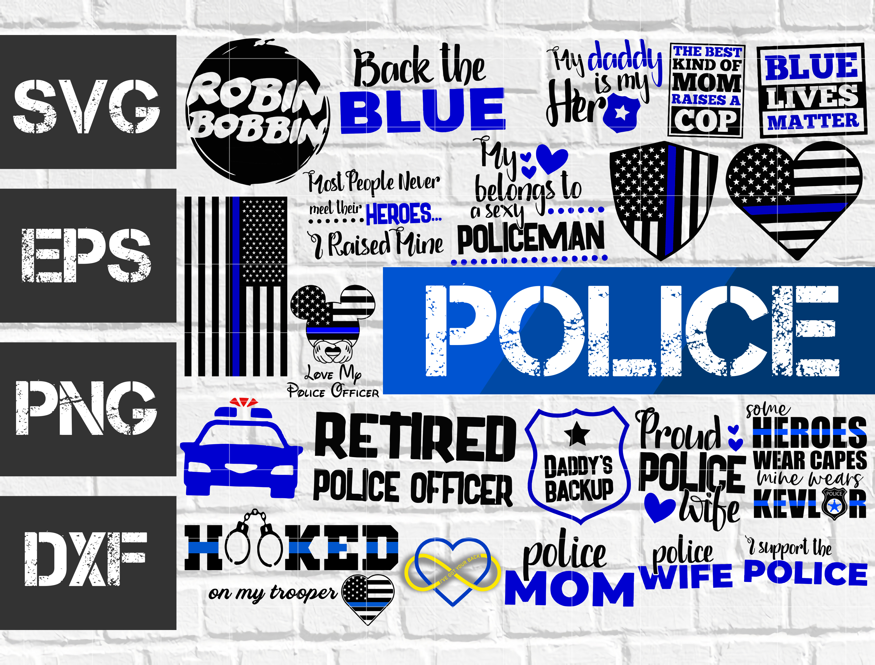 Police Svg Files Police SVG bundle , back in blue svg dxf eps png , police f | Inspire ...