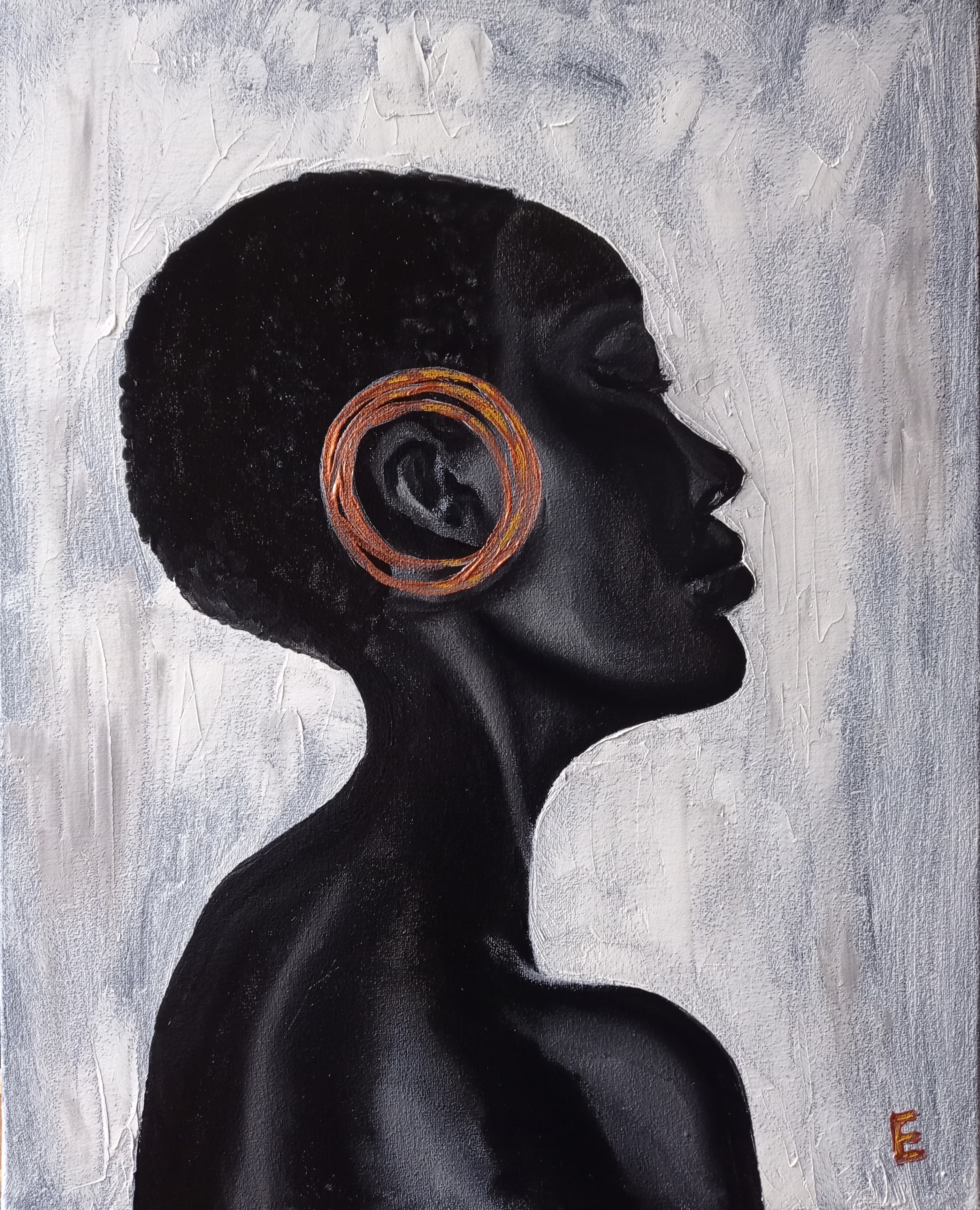 African American Woman Portrait Original Art Oil Painting Bl | Inspire ...