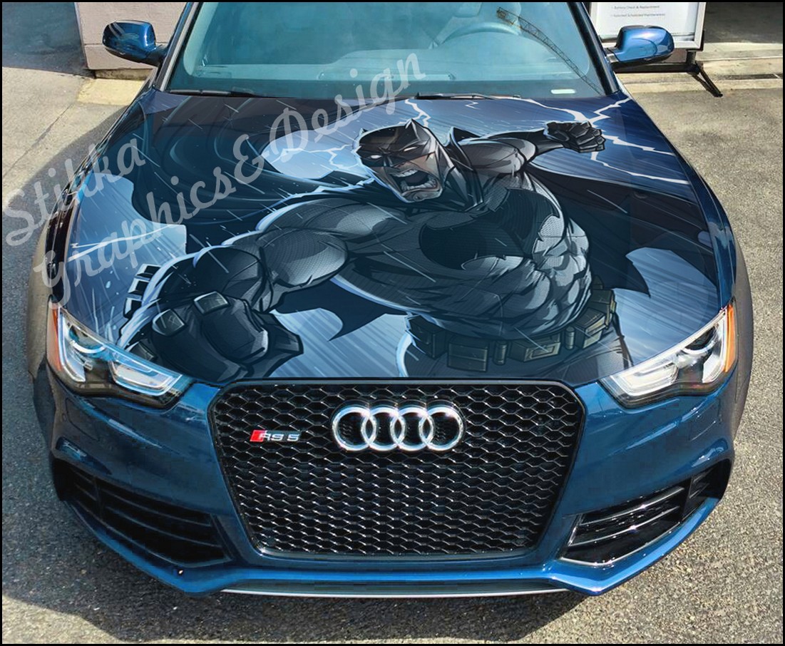 Vinyl Car Hood Wrap Full Color Graphics Decal Batman Sticker Inspire