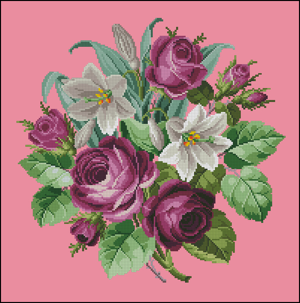 230125 Purple Roses with Daylily | Inspire Uplift