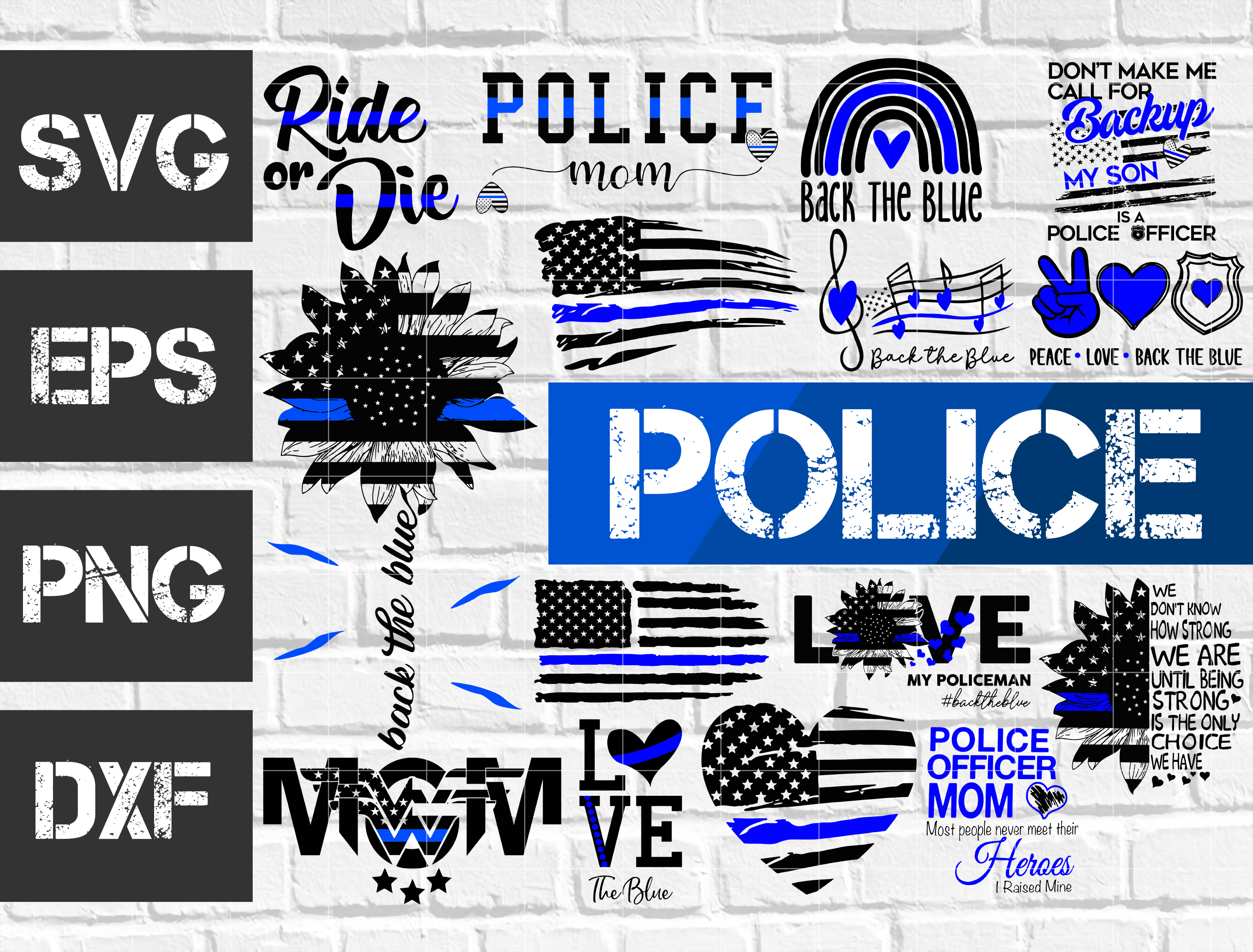Police Svg Files Police SVG bundle , back in blue svg dxf eps png , police f - Inspire ...
