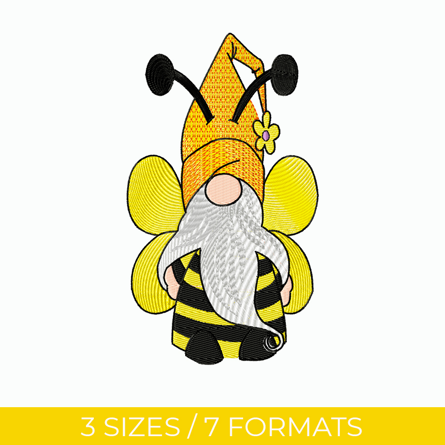 Bee, Summer embroidery, Embroidery file, Pes embroidery desi Inspire