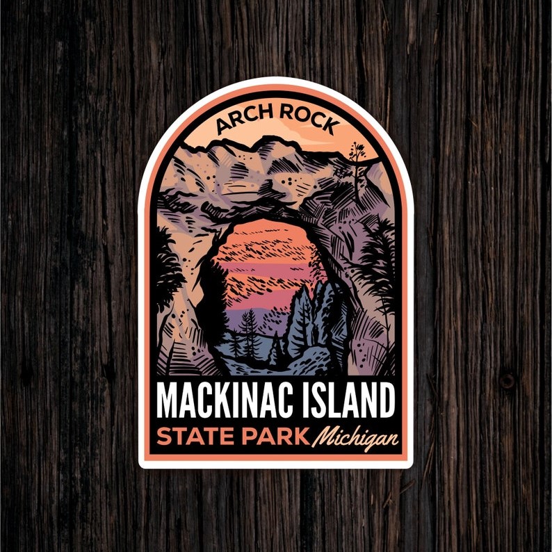 906 - Mackinac Island, MI - Michigan - Oval Area Code Sticker