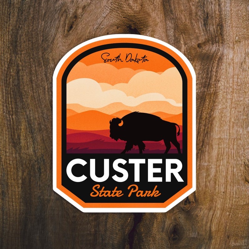 Custer State Park South Dakota Bison Sticker Inspire Uplift