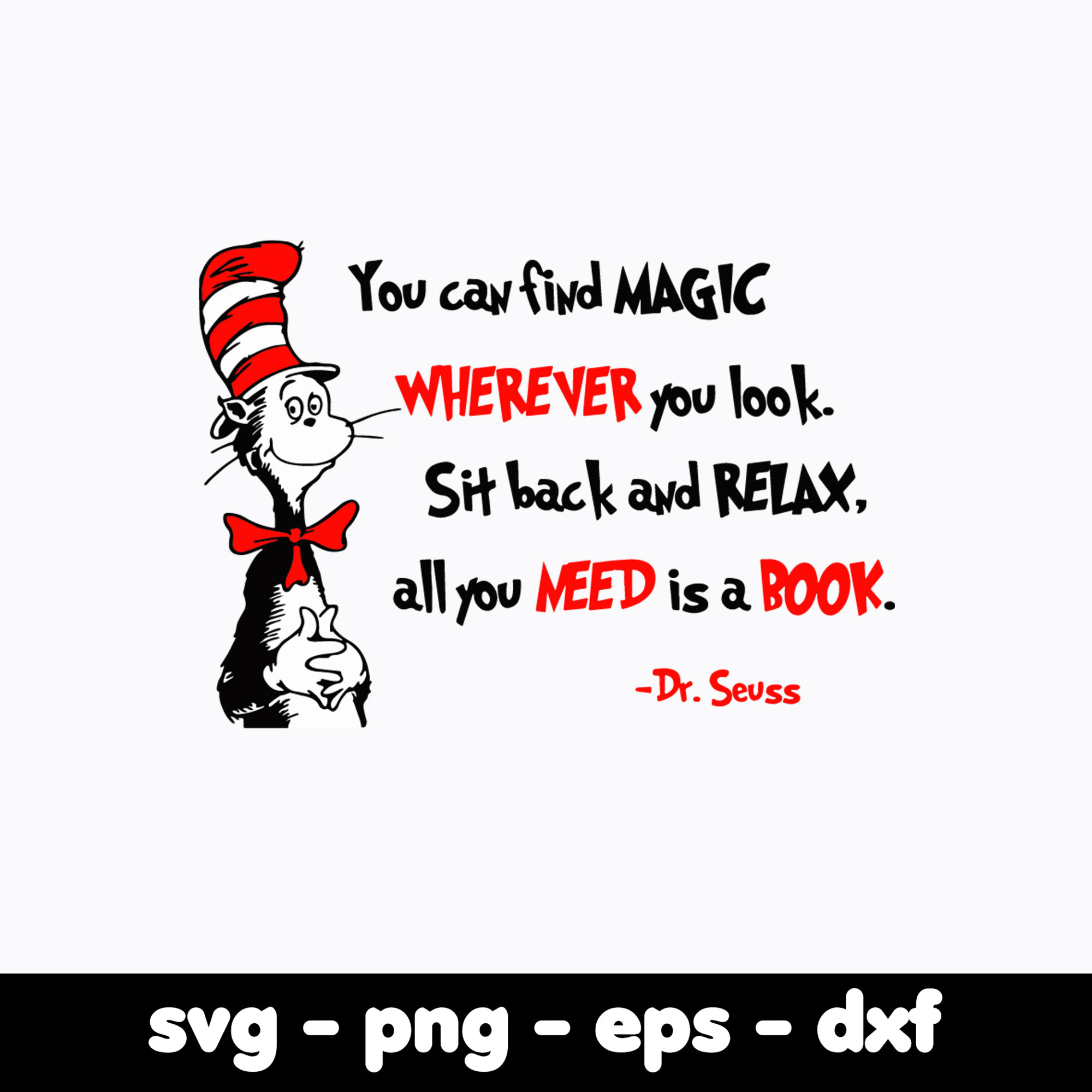 Dr Seuss Svg Bundle, Funny Dr Seuss Quote Svg, Dr Seuss Svg, Inspire
