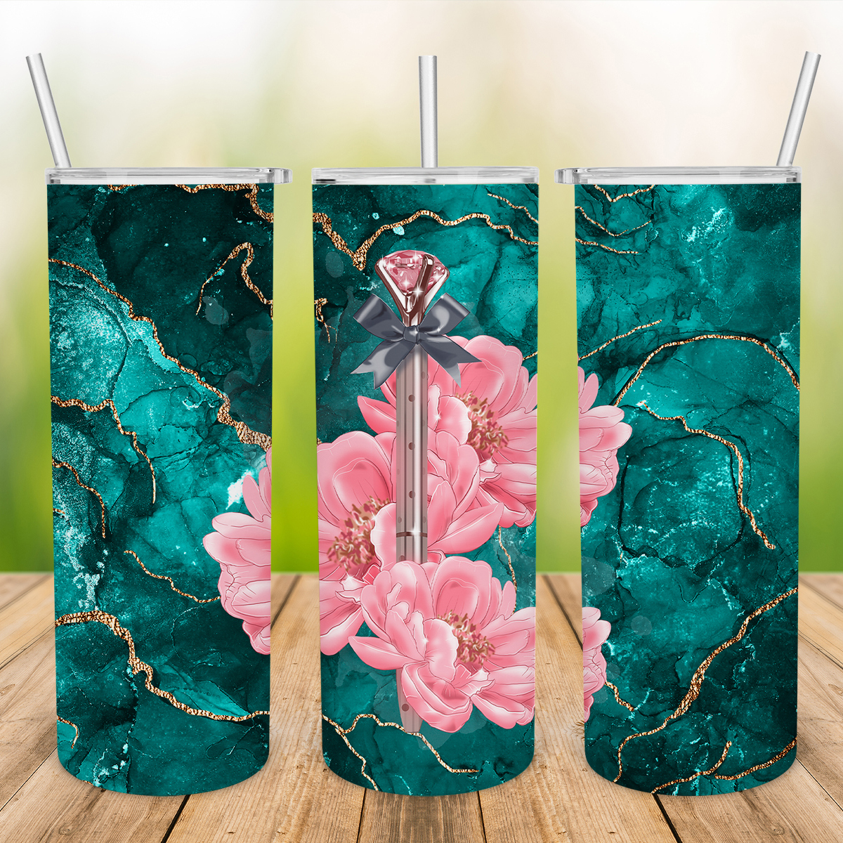 Green Agate Tumbler Wrap 20 oz Skinny Tumbler Sublimation De | Inspire ...