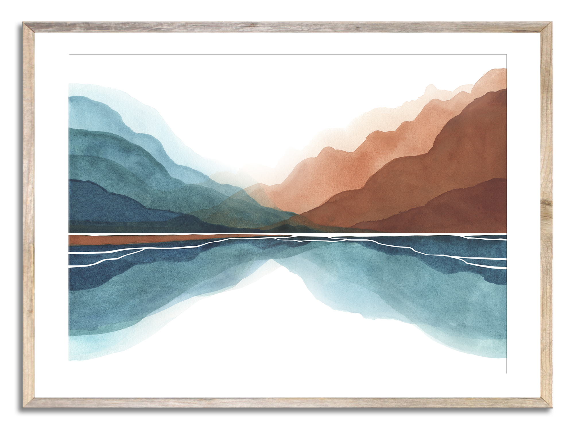 Hawaii Abstract Example Oahu Art Print Hawaii Mountains Wall Art Landscape Abstract | Inspire ...