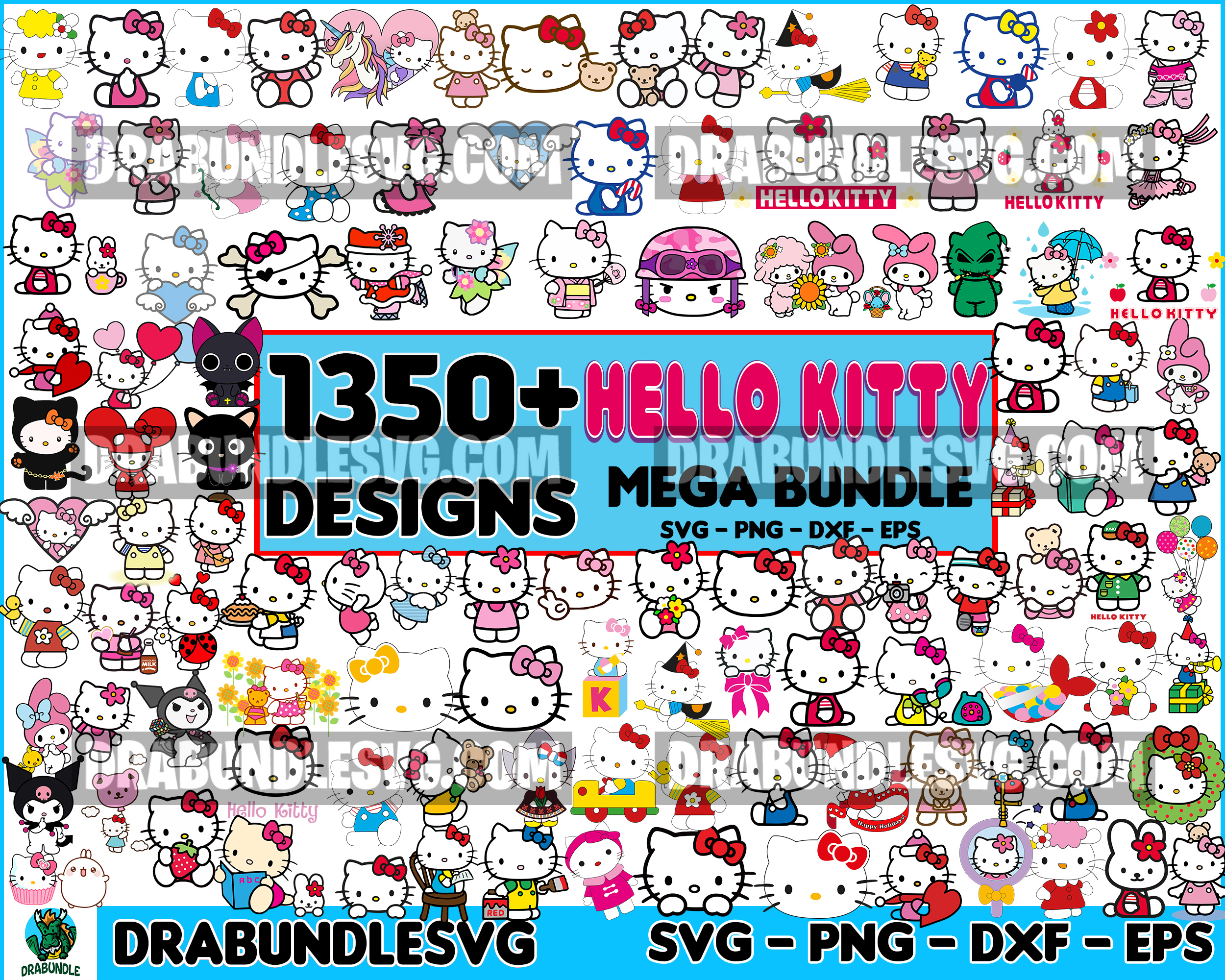 1350 Kawaii Kitty Svg, Kawaii Kitty Svg Bundle, Cute Cat Svg | Inspire ...