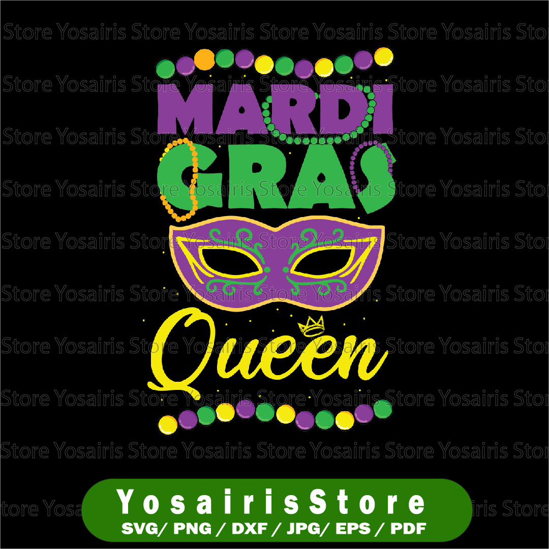 Mardi Gras Queen Crown Svg, Funny Mardi Gras Carnival Svg pn - Inspire