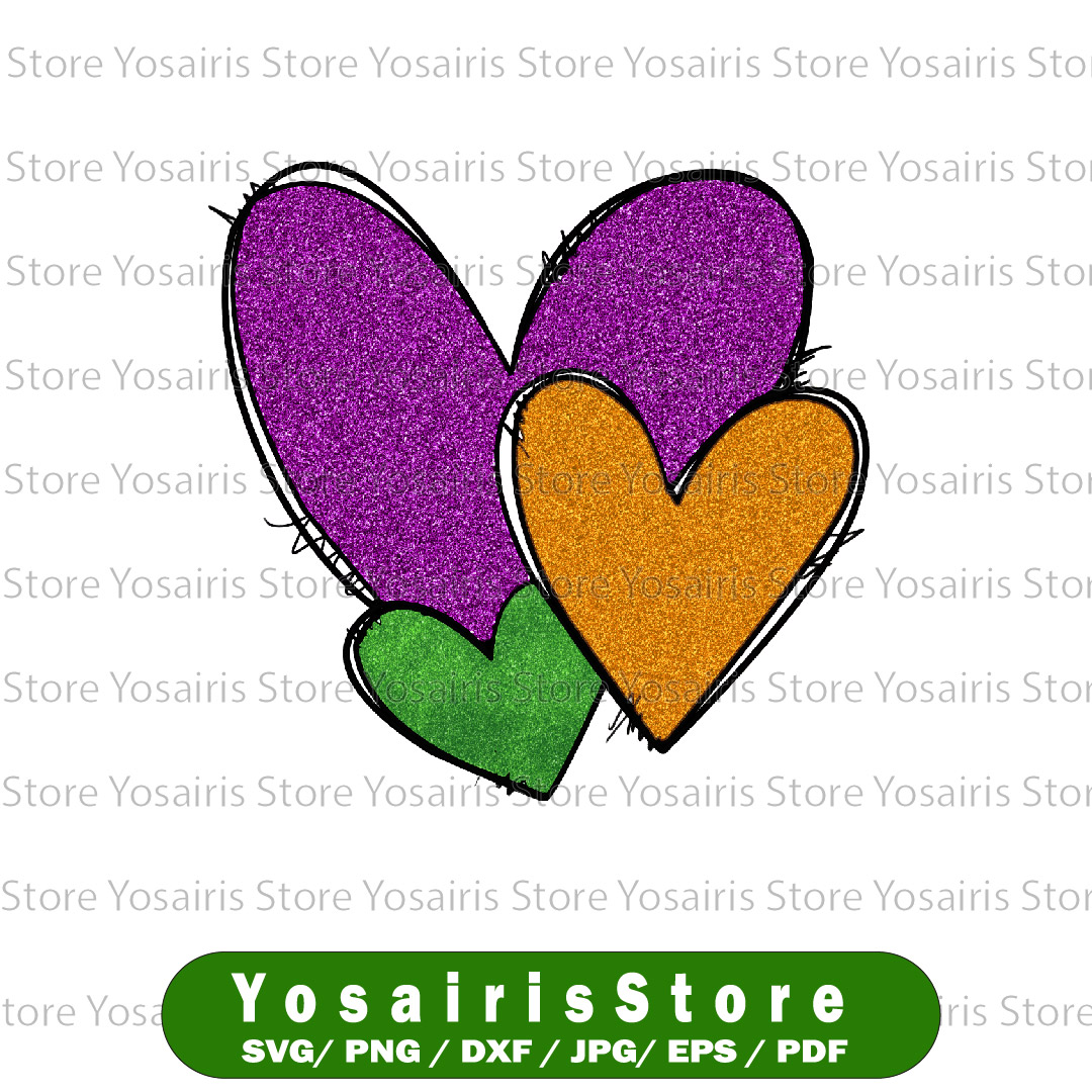 Mardi Gras Heart PNG, Mardi Gras PNG, Sublimation PNG Design - Inspire