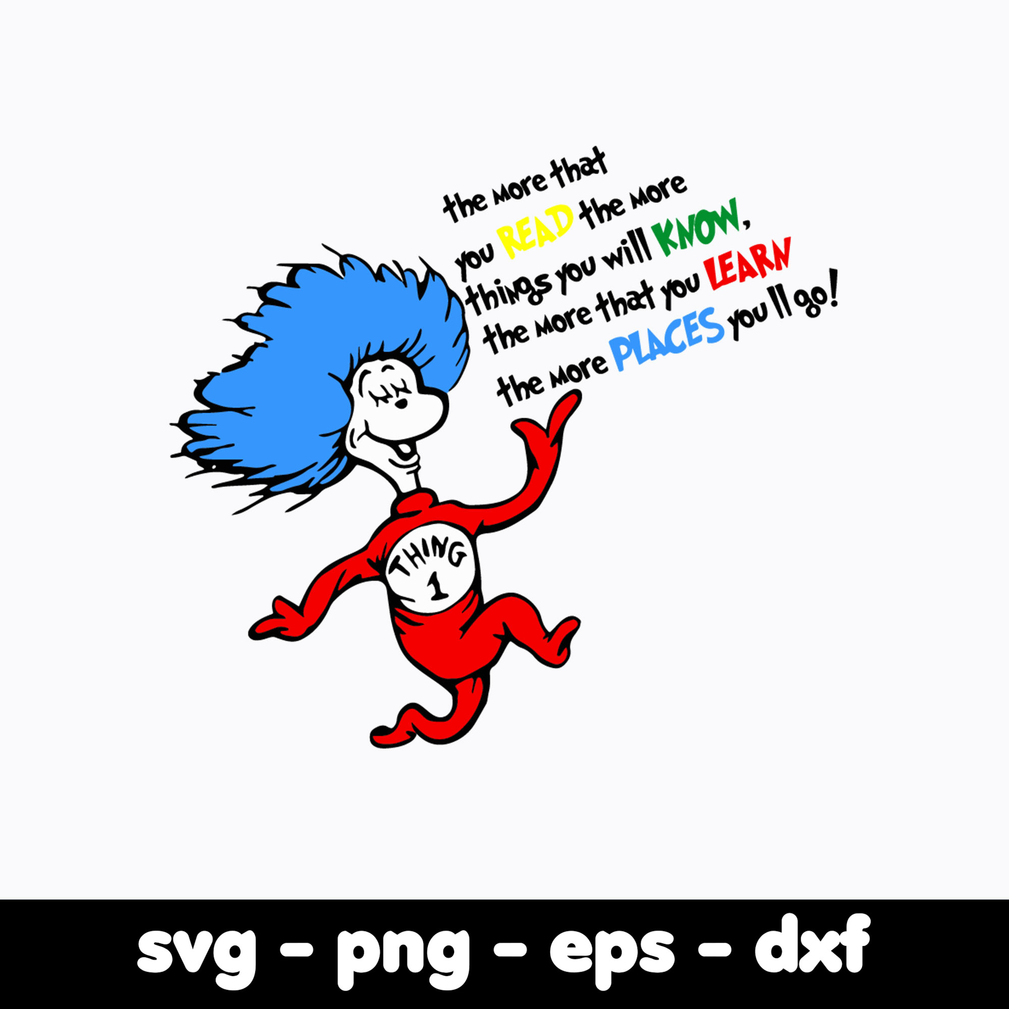 Dr Seuss Svg Bundle, Funny Dr Seuss Quote Svg, Dr Seuss Svg, Inspire