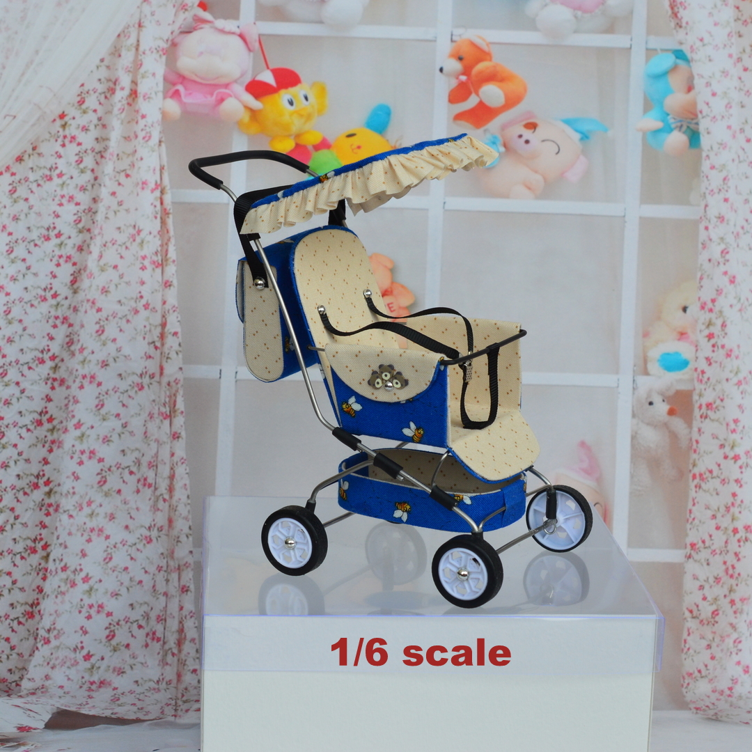 Barbie doll stroller in 1/6th scale. Pram handmade. Doll acc Inspire Uplift