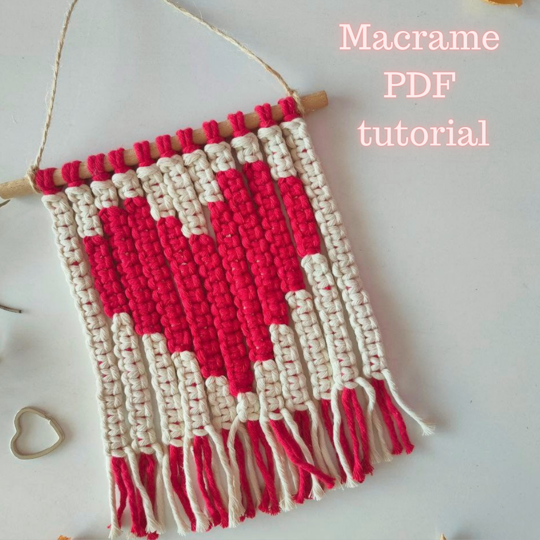 Pdf TUTORIAL of Macrame Heart wall hanging Step by step guid Inspire