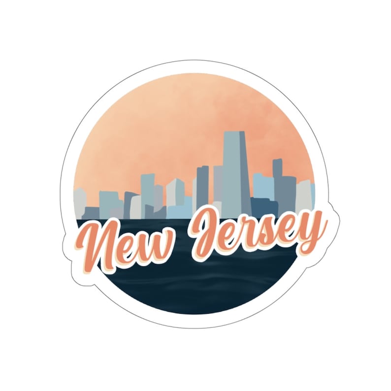 New Jersey Circle Vinyl Decal New Jersey Sticker Laptop Inspire Uplift